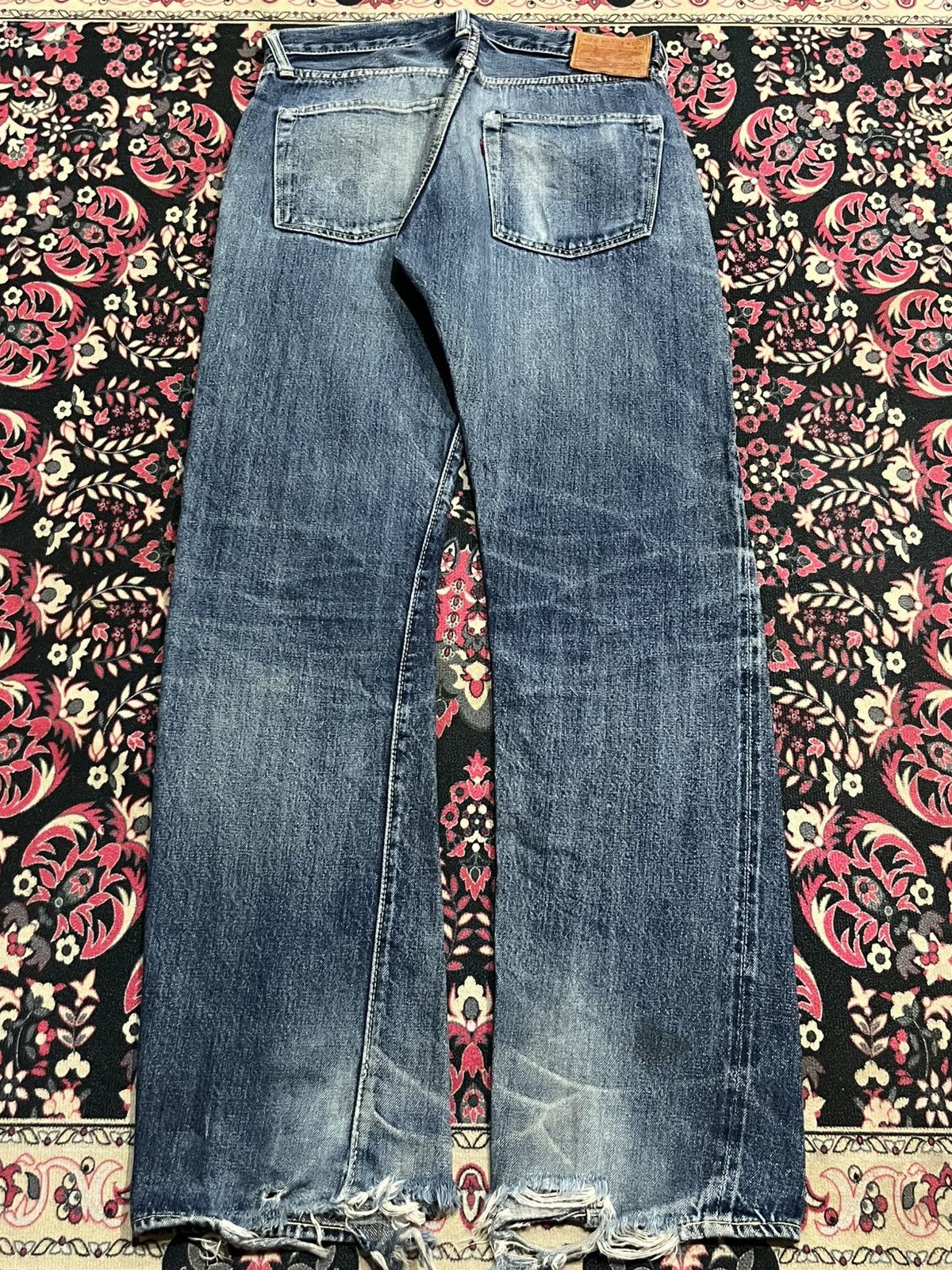 Vintage Joe Mccoy Blue Faded Washed Distress Selvedge Jean, Men's (Size 29) — image 3 of 6