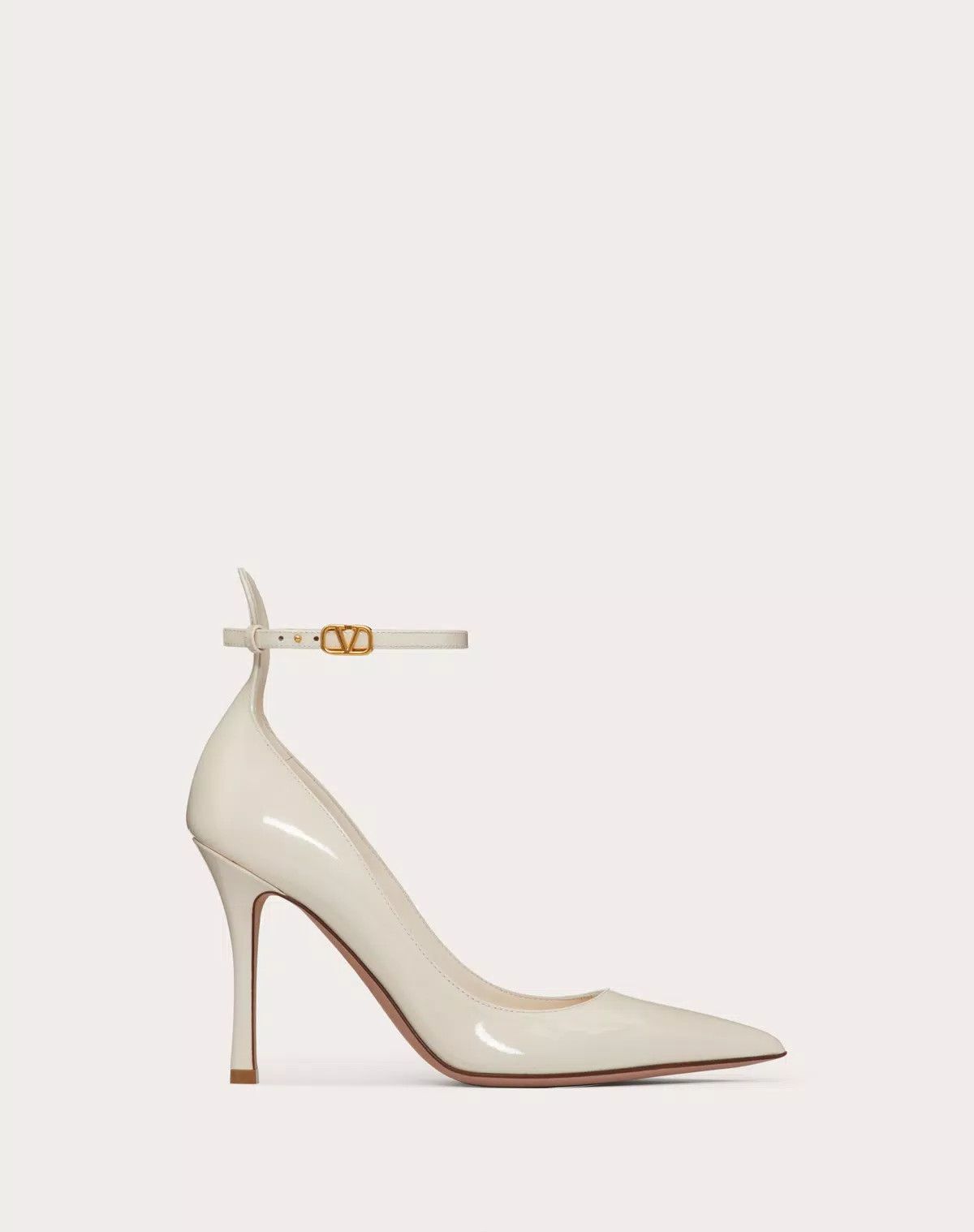 Valentino o1s1wg110426 Tan-Go Patent Leather 100mm Pumps in Ivory Size US 11.5 / IT 41.5 - 1 Thumbnail