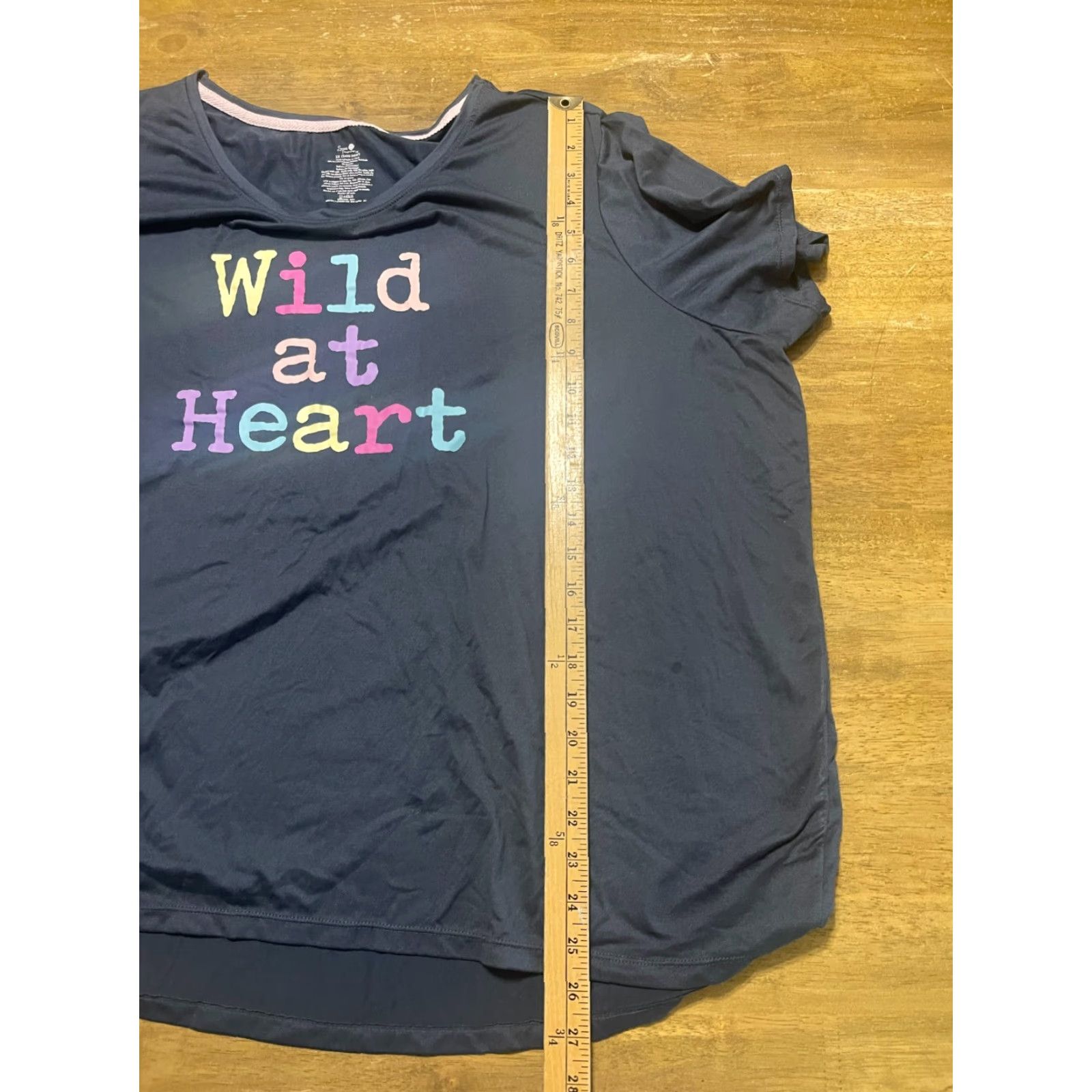 Vintage Secret Treasures Shirt, Women's Plus Size 3X, Sleepshirt, Gray, Blue, "Wild at Heart" Size XXL / US 16-18 / IT 52-54 - 6 Thumbnail