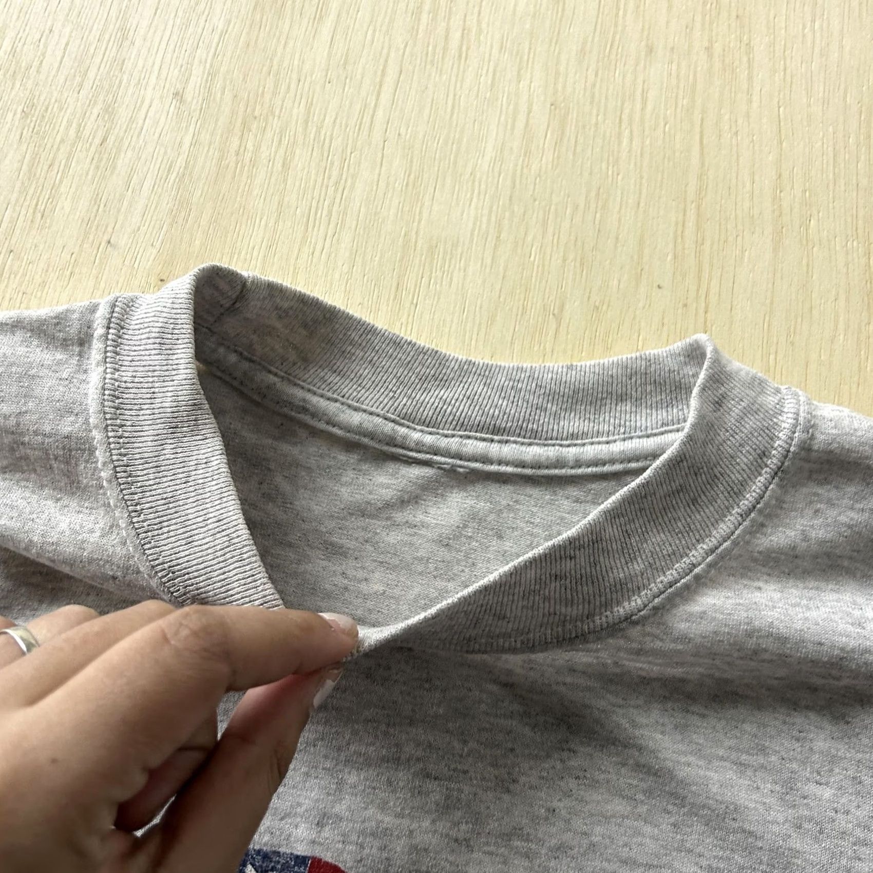 Vintage American Pride Shirt Womens Large Gray Cropped Flag Graphic USA Patriotic Tee Size L / US 10 / IT 46 - 5 Thumbnail