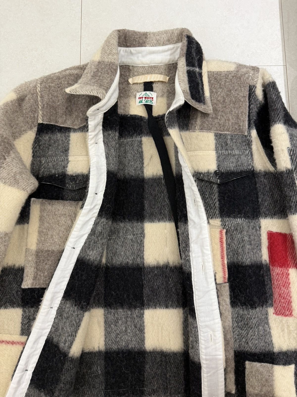 Off-White off-white Lana Wool pattern shirt Size US XS / EU 42 / 0 - 7 Thumbnail