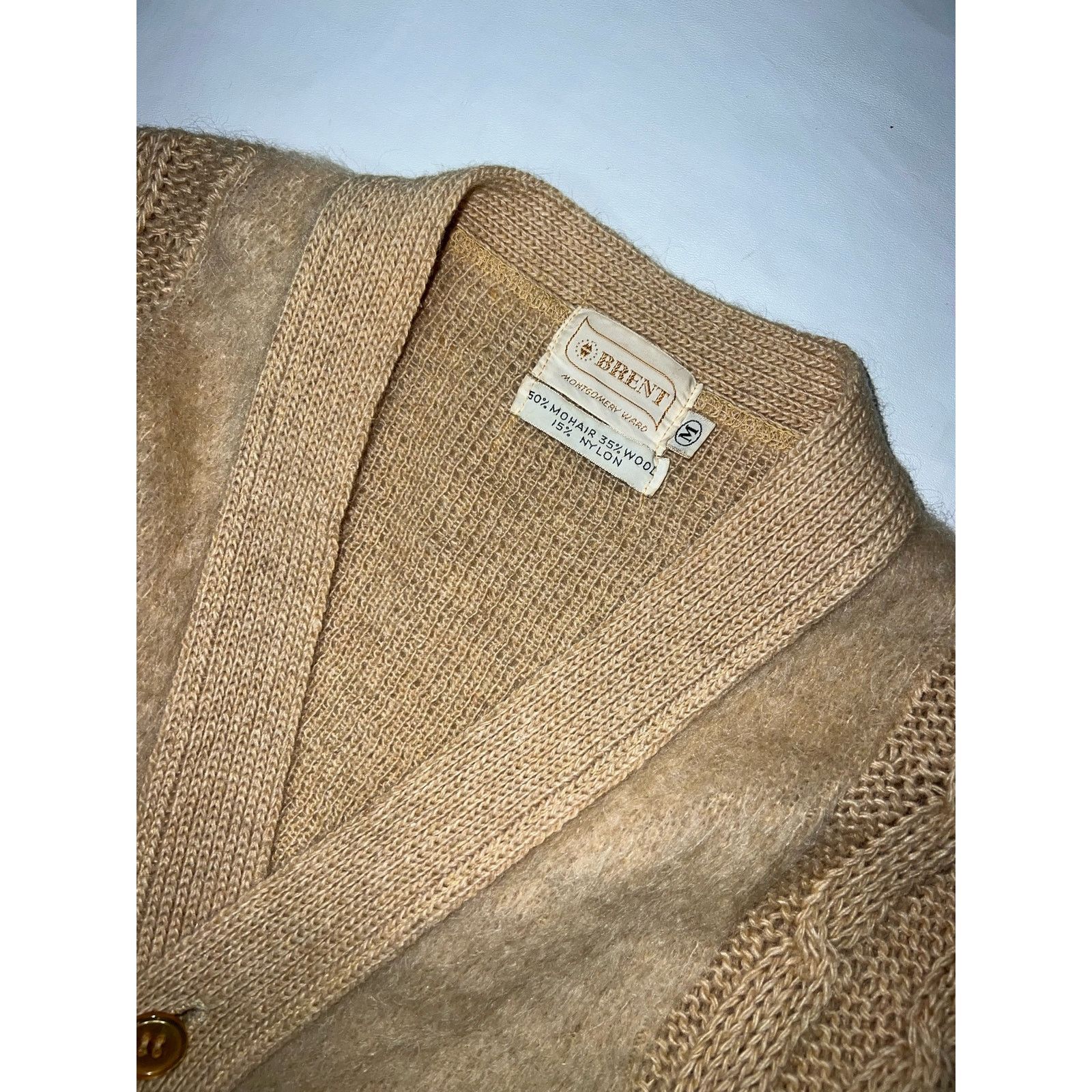 Vintage Vintage Brent Montgomery Ward Mohair Shag Cardigan Size US M / EU 48-50 / 2 - 3 Thumbnail