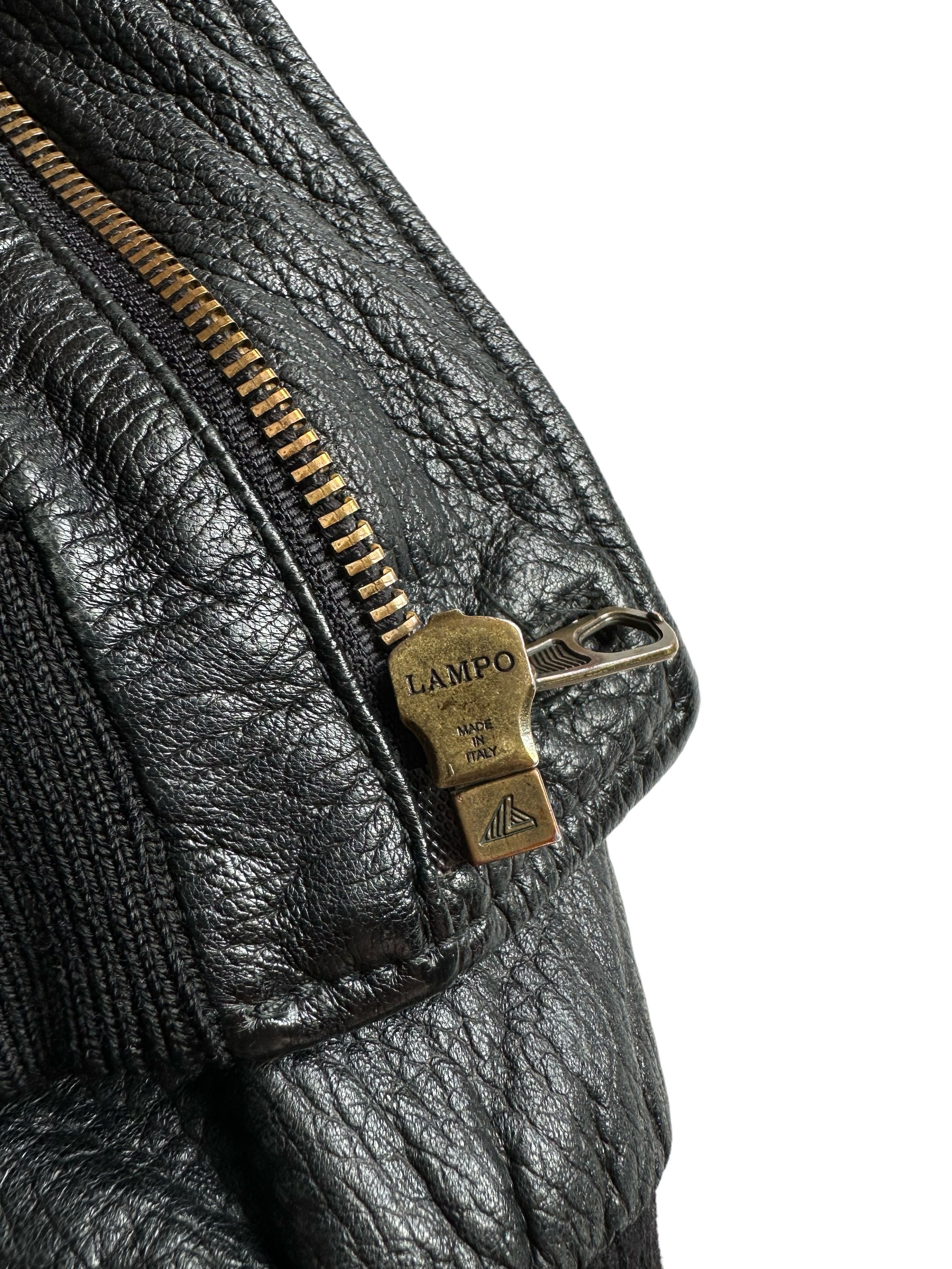 Mandelli Enrico Mandelli Black Leather Aviator Jacket (IT50/M-L) Size US M / EU 48-50 / 2 - 6 Thumbnail