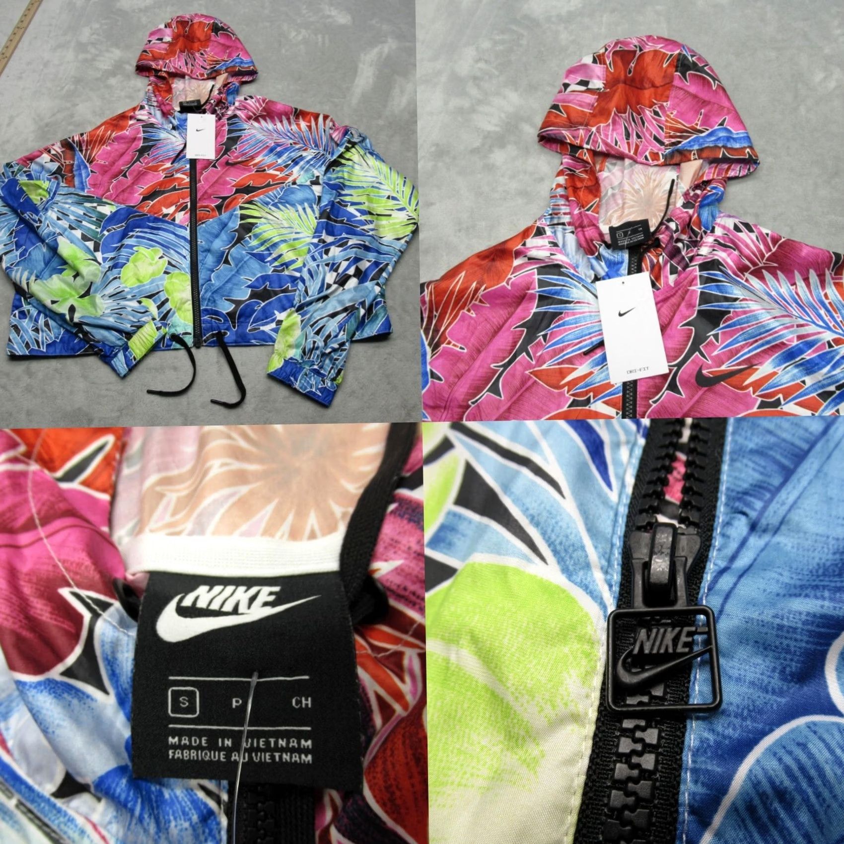 Nike Nike Jacket Womens Small Tropical Wind Runner Cropped Dri Fit Multicolor NEW Size S / US 4 / IT 40 - 2 Thumbnail
