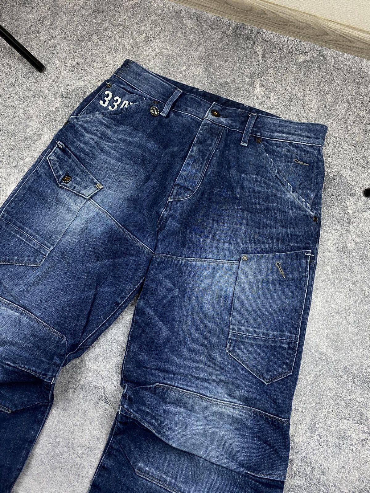 G-Star × Japanese Brand × Vintage Vintage G-Star Raw Japanese Distressed Cargo Pants Y2 Size US 33 - 5 Thumbnail