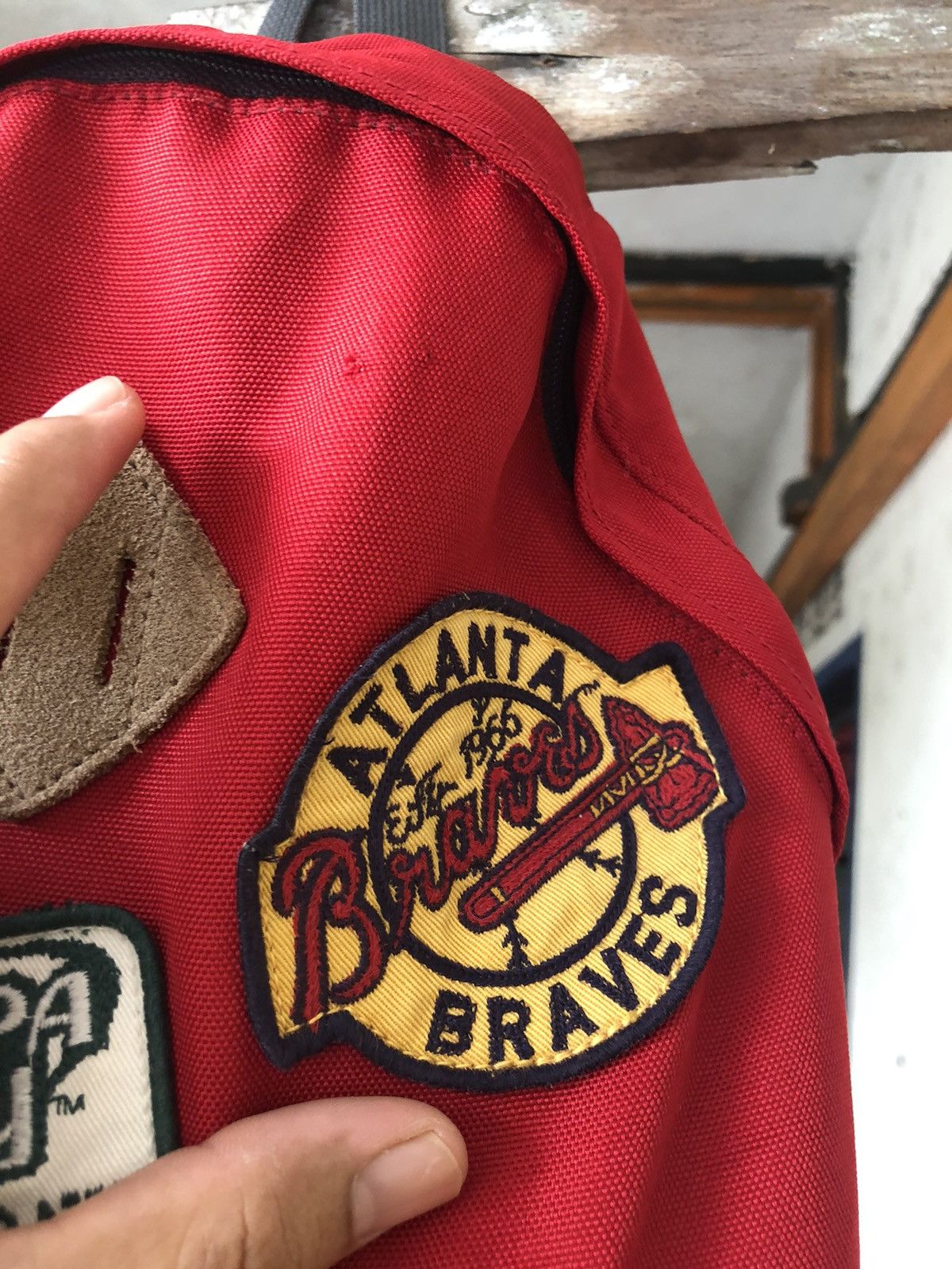 Japanese Brand Rare❗️Vintage MLB x Uniqlo Multi Patches Clup Bag Pack Size ONE SIZE - 7 Thumbnail