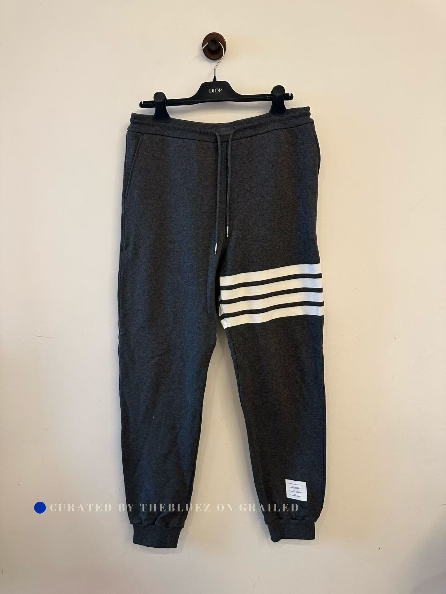 Thom Browne Thom Browne Gray Knit Sweatpants Size US 32 / EU 48 - 1 Thumbnail