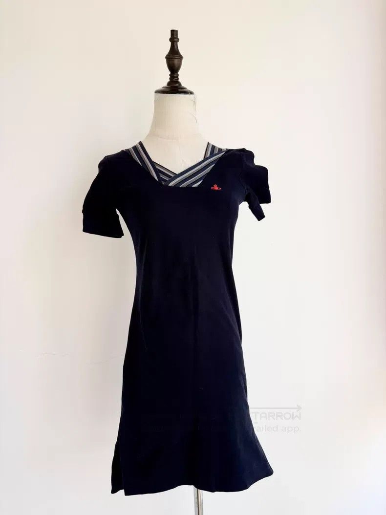 Vivienne Westwood Vivienne Westwood Vintage Blue Striped Irregular Dress Size M / US 6-8 / IT 42-44 - 2 Thumbnail