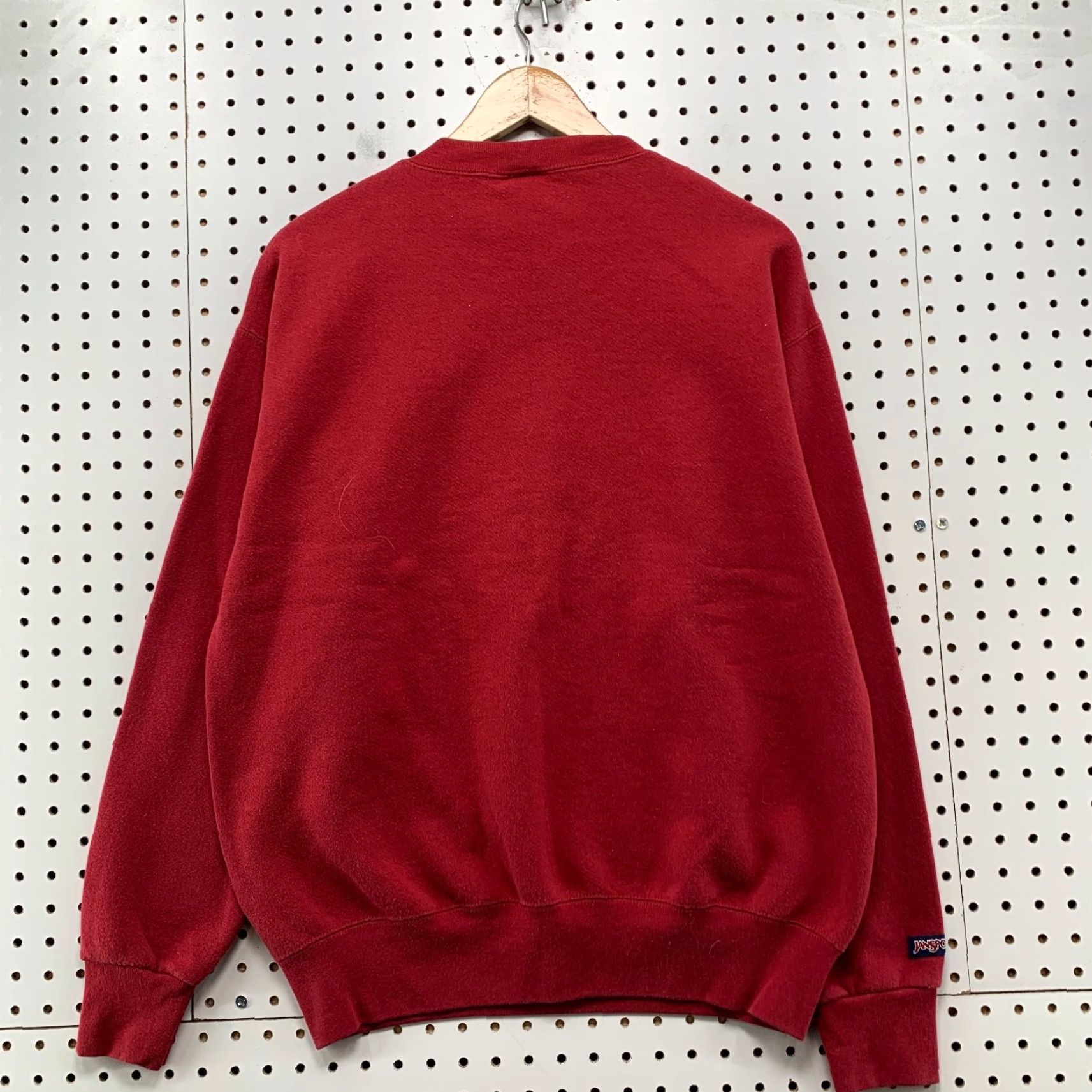 Jansport VINTAGE Jansports Hannan Sweatshirt Mens M Red Crewneck Fleece Pullover Made USA 90s Sweatshirt Mens Red Pulse of Vintage Comfort Size US M / EU 48-50 / 2 - 2 Thumbnail