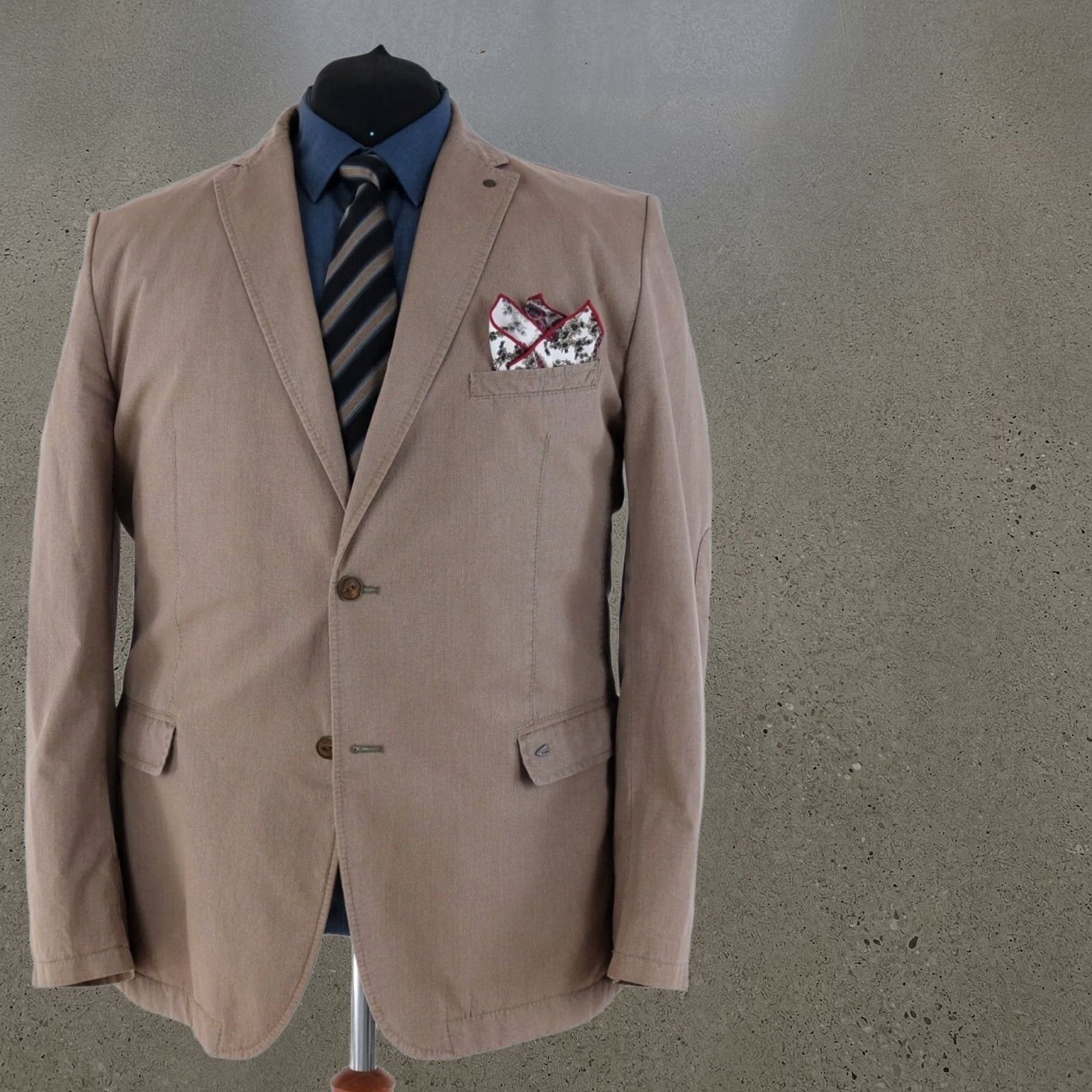 Camel Active Blazer Sport Coat Cotton Check Travel Jacket 50r Us Size Mens in Brown, Men's