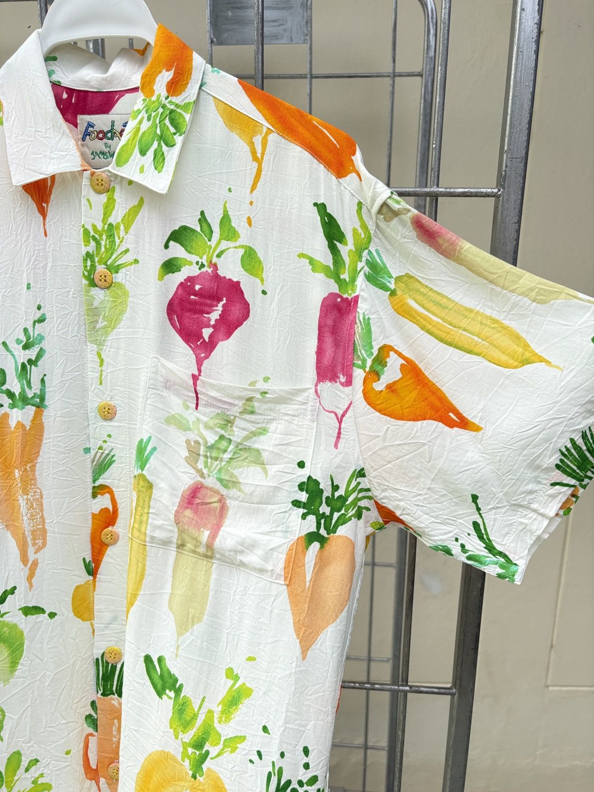 Jams World Foodart by Jams World vegetables print rayon shirt Size US XS / EU 42 / 0 - 6 Thumbnail