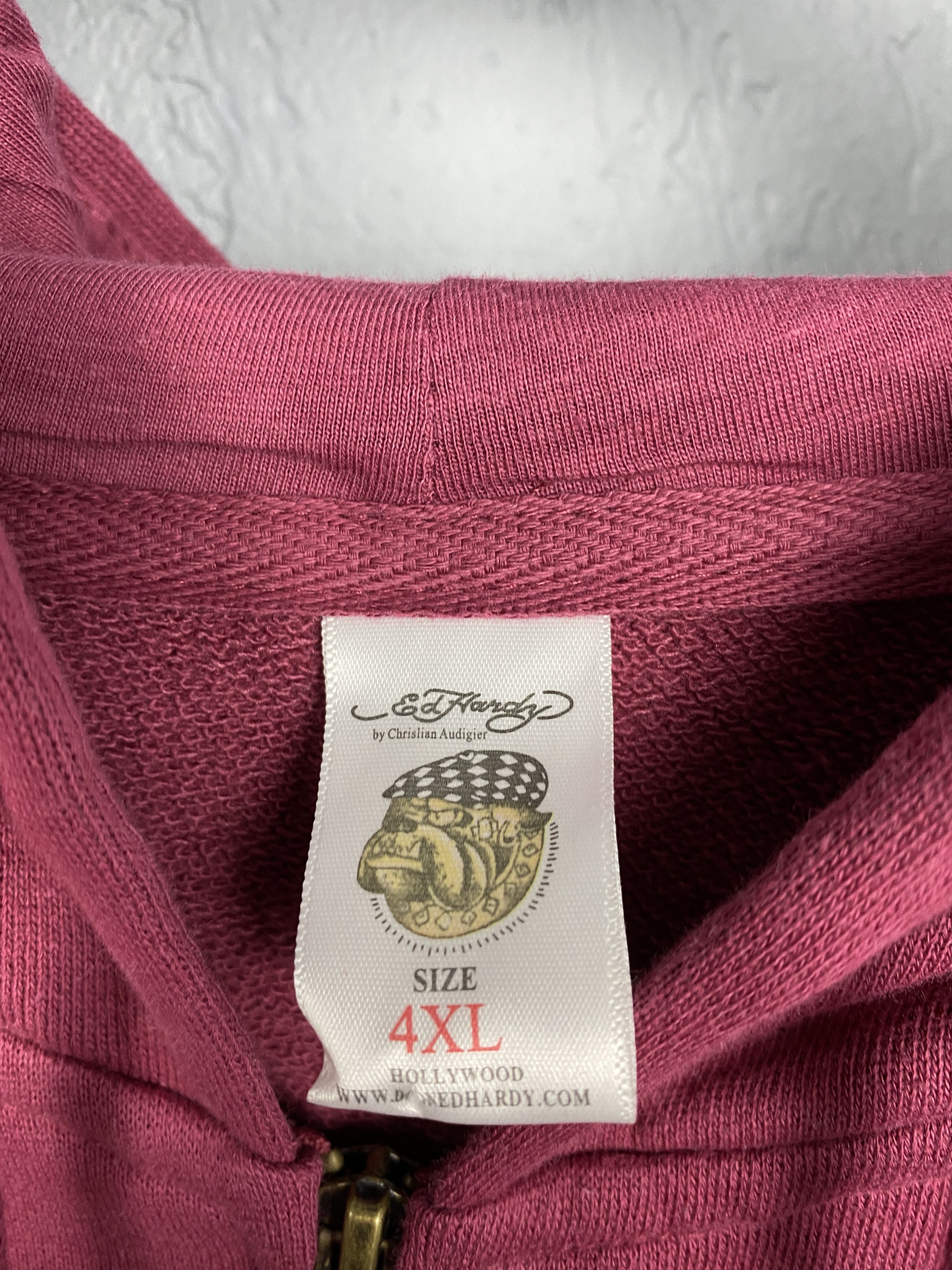Christian Audigier Ed Hardy by Christian Audigier Oversized Hoodie Y2K Size US XXL / EU 58 / 5 - 7 Thumbnail