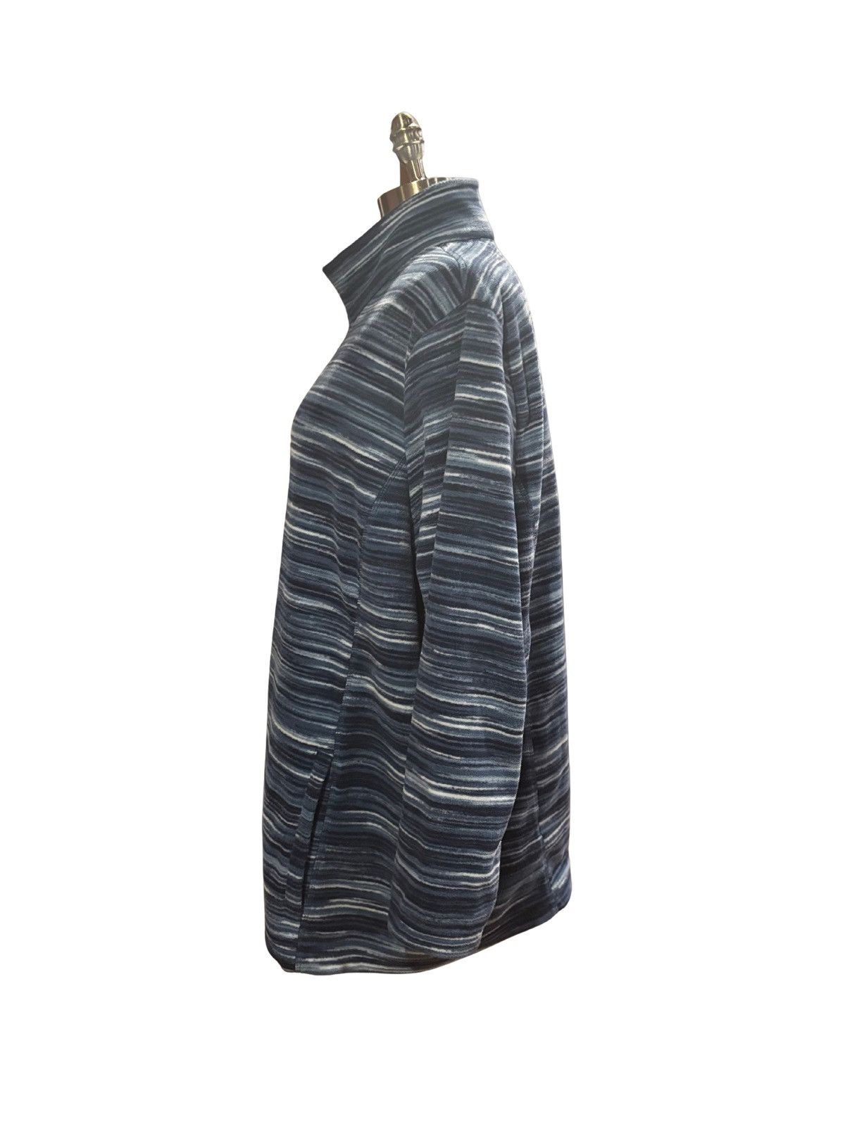 Other Blue striped fleece Jacket.wj0911 Size XXL / US 16-18 / IT 52-54 - 3 Thumbnail