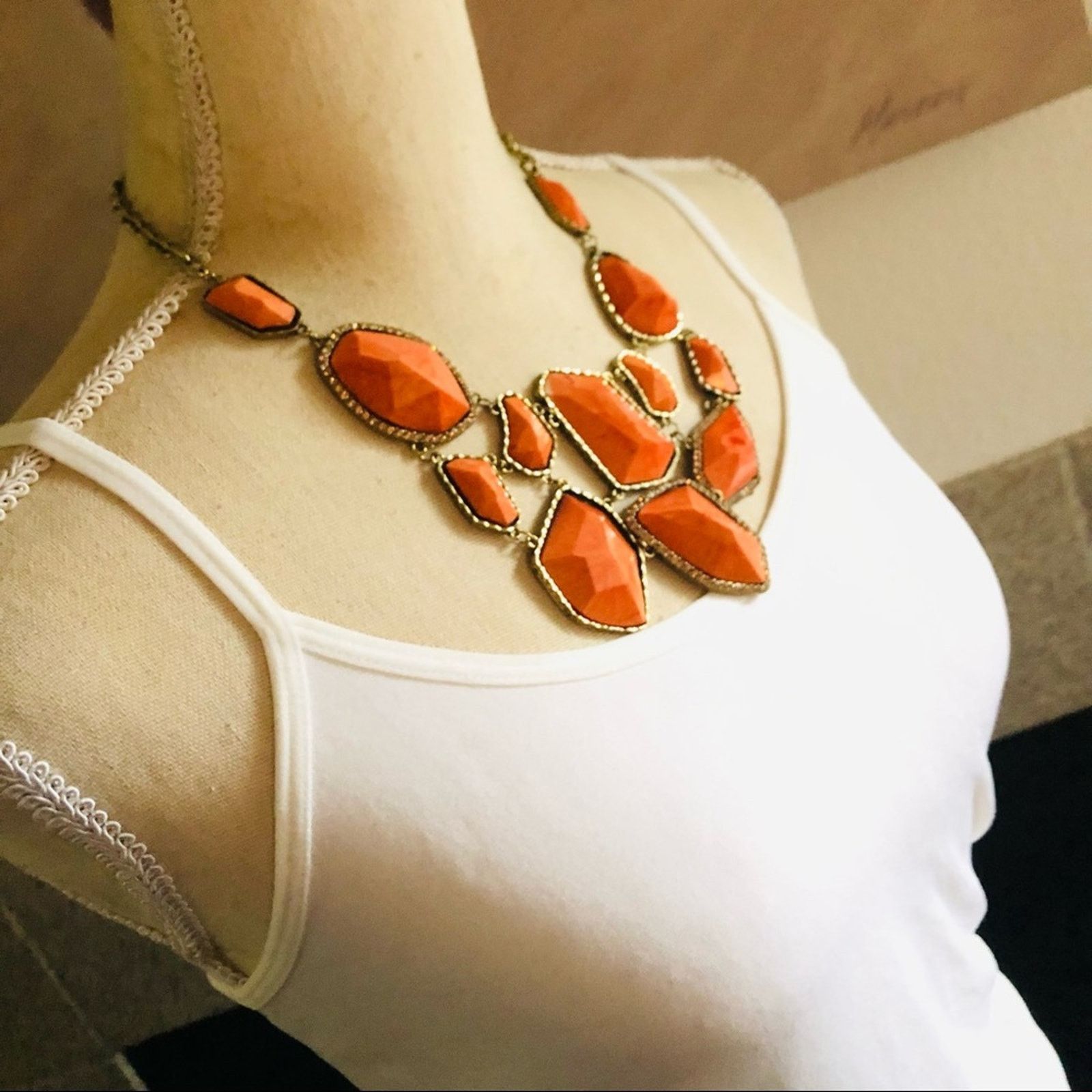 Jewelry Tangerine rough cascade golden topaz stone necklace Size ONE SIZE - 2 Thumbnail