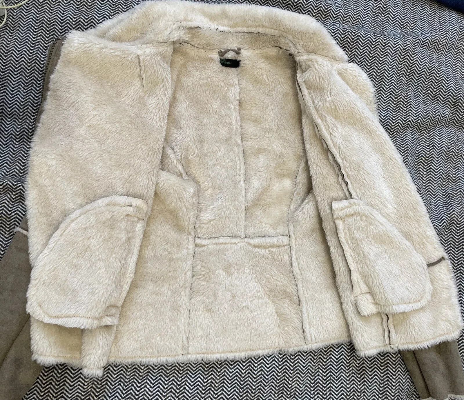 United Colors Of Benetton United Colors Of Benetton Faur Faux Shearling y2k Jacket Size M / US 6-8 / IT 42-44 - 13 Thumbnail