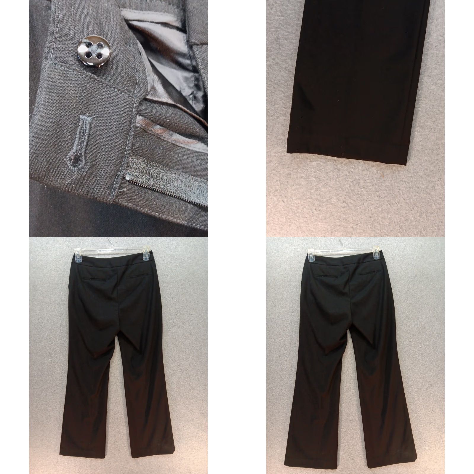 Talbots Talbots Petites Heritage Trousers Pants 6P Black Mid Rise Front Zipper Knit Stretch Straight Dress Pants Womens Size 28" / US 6 / IT 42 - 8 Thumbnail