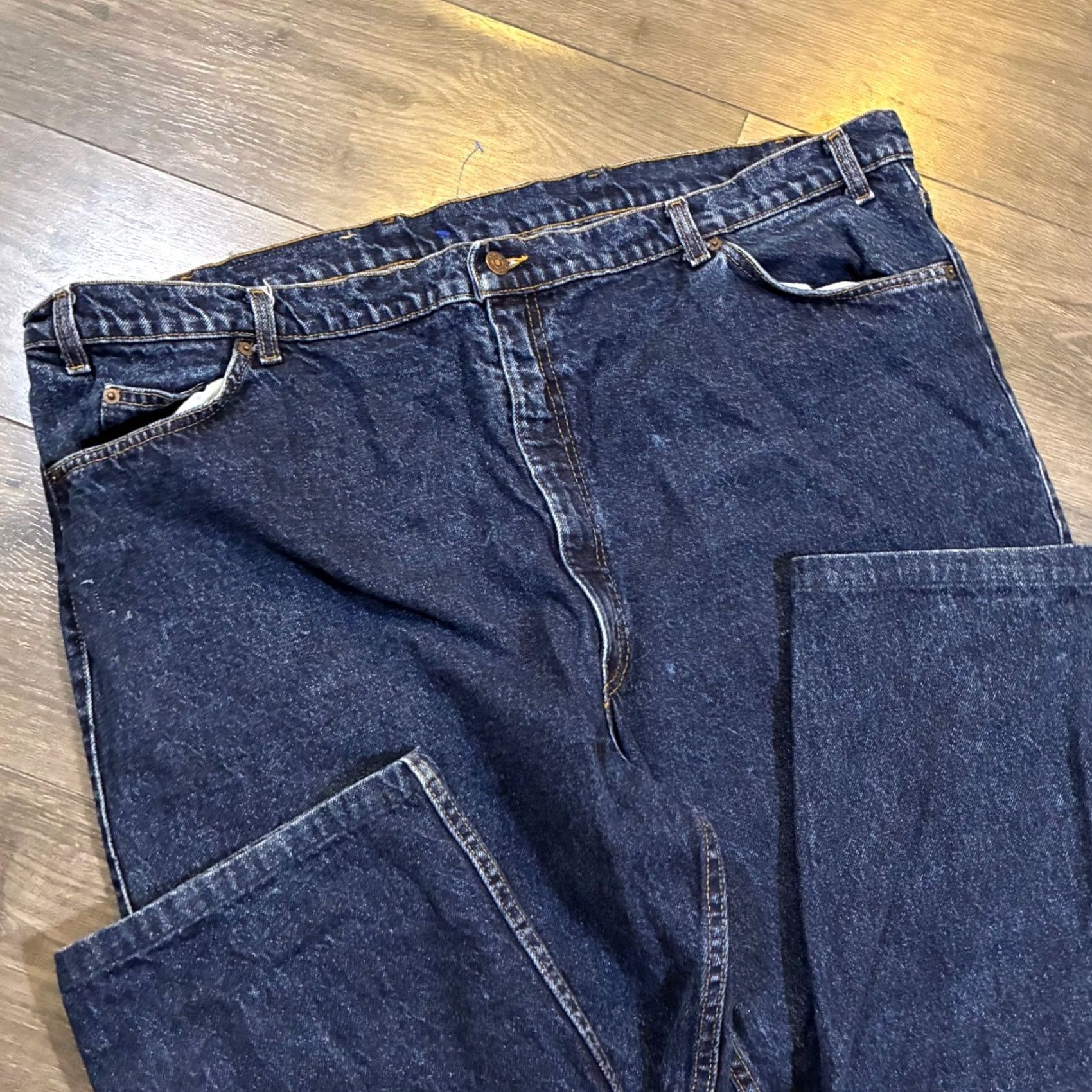 Levi's VINTAGE Levi's Jeans Men Two Horse Brand Dark Wash W50 Leather Tab 505 Classic Fit Denim Size US 34 / EU 50 - 3 Thumbnail