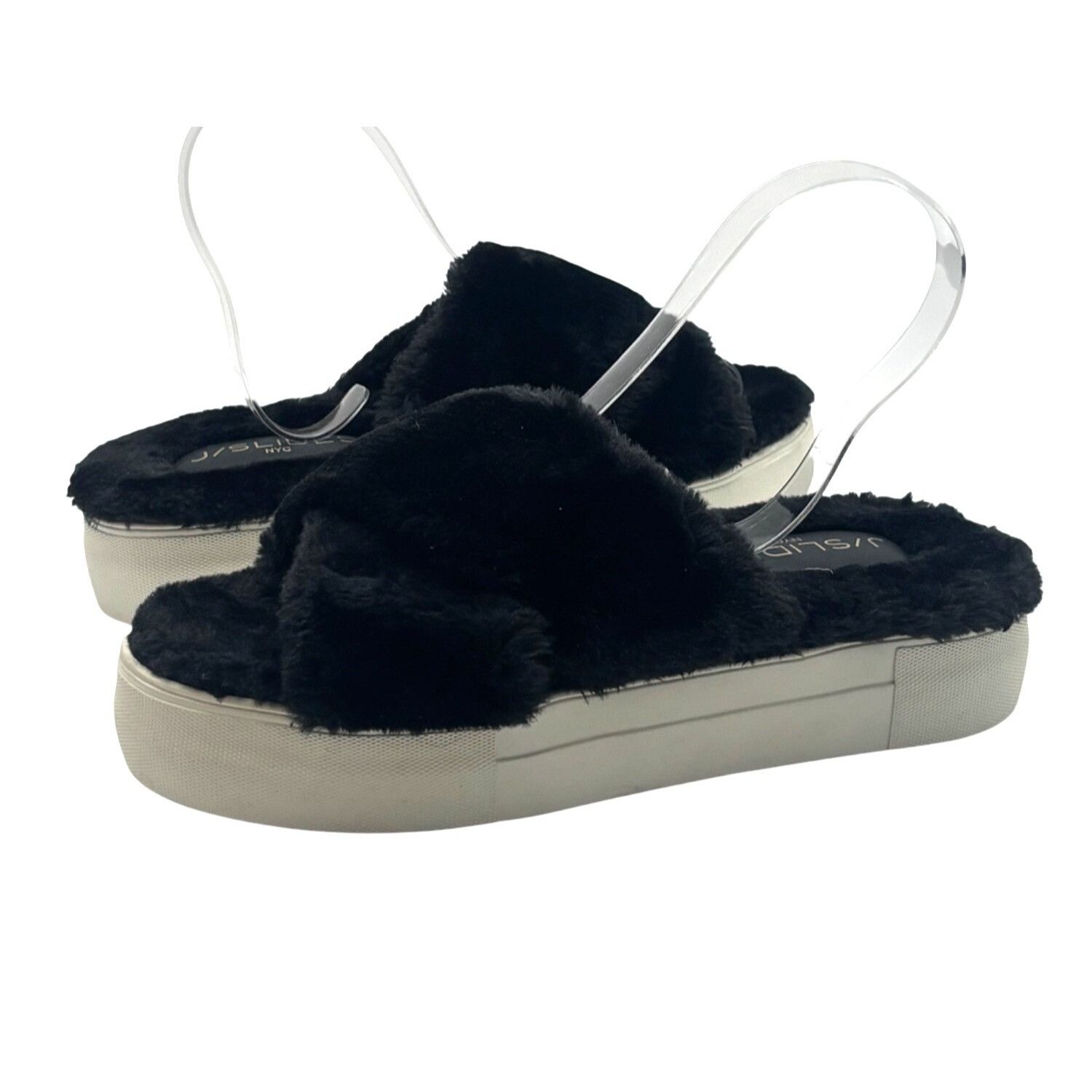 Other J/Slides NYC Faux Fur Slide Sandal, Black, Size 6 Size US 6 / IT 36 - 6 Thumbnail