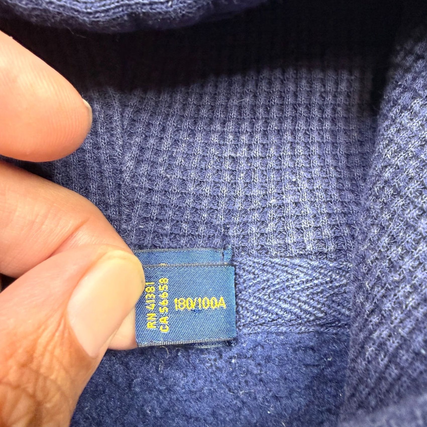 Polo Ralph Lauren VINTAGE Polo Ralph Lauren Hoodie Sweatshirt Full Zip L Blue Thermal Lined Size US L / EU 52-54 / 3 - 5 Thumbnail