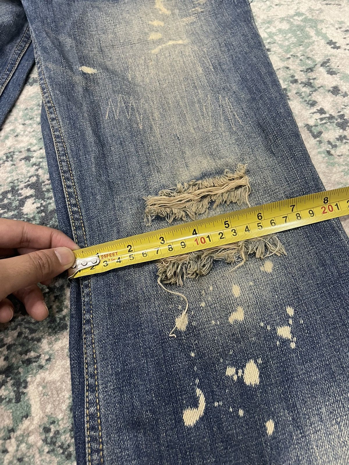 Other Of The Neige Style Distressed Flare Denim Jeans Size US 32 / EU 48 - 21 Thumbnail