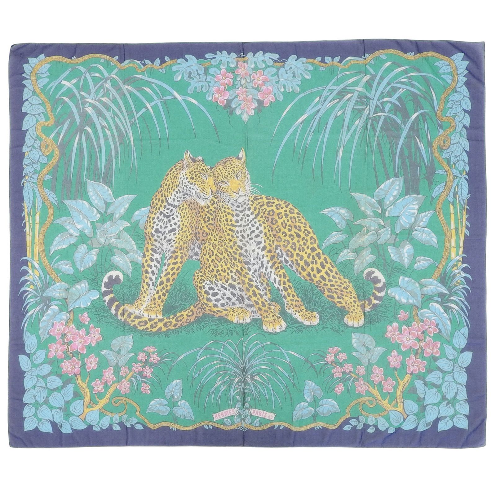 Hermes Hermes Hermes Jungle Love Cotton Stole Textile Scarf DUTY FREE for USA Size ONE SIZE - 1 Thumbnail