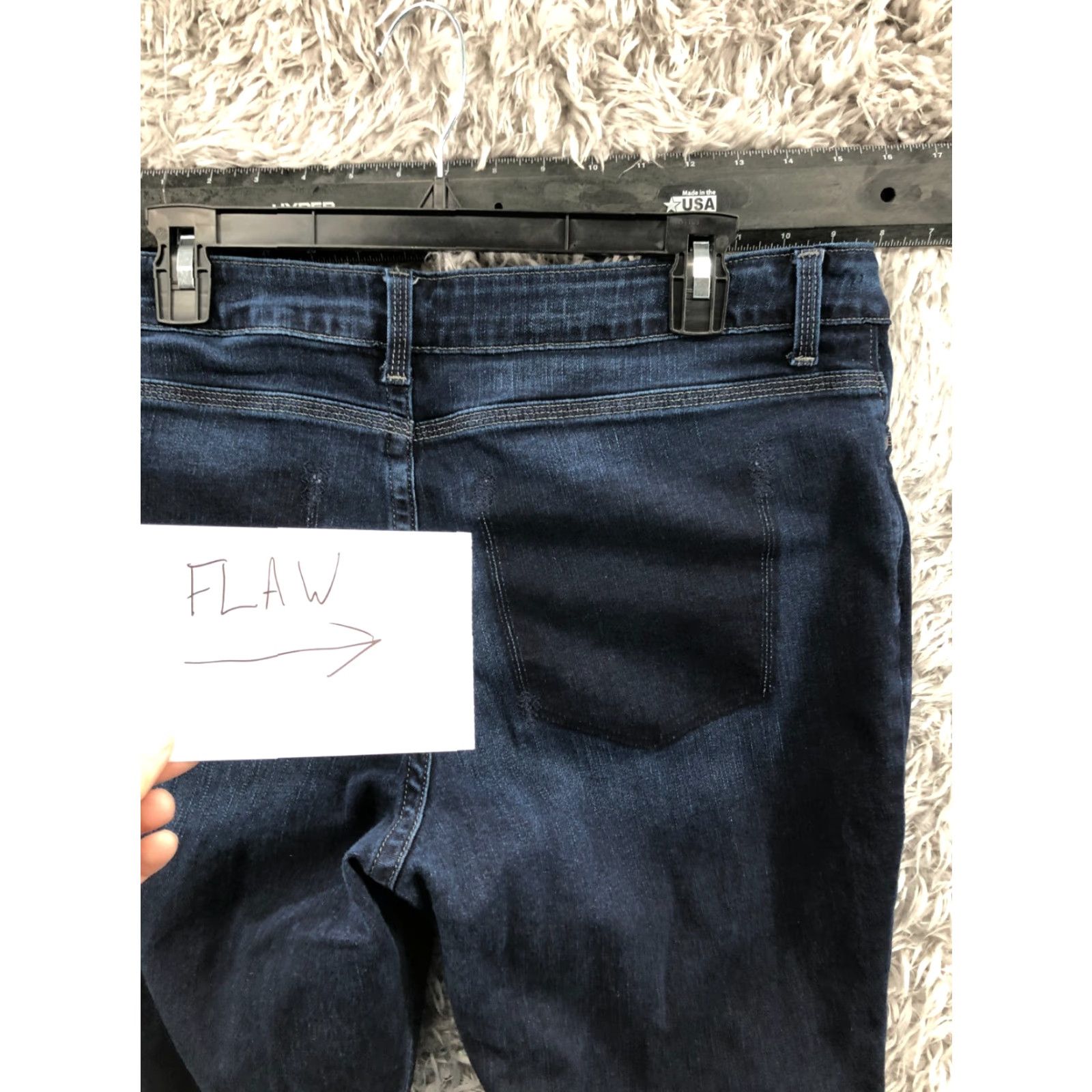 Lee Lee Perfect Fit Straight Jeans Womens Dark Wash Blue Size 18 Short Regular 5-Pocket Denim Cotton Jeans Mens? No. Size 40" / US 18 - 6 Thumbnail