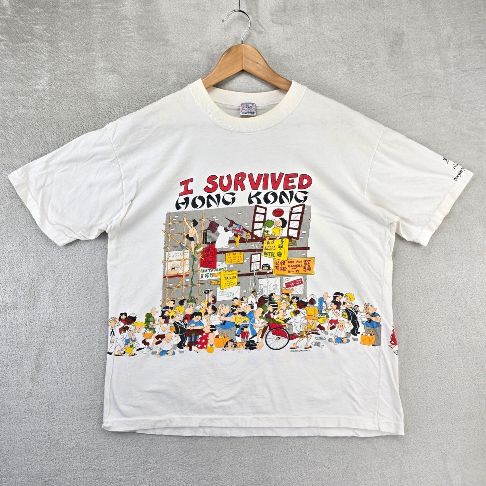 Other Vintage I Survived Hong Kong Tourist Shirt XL Dim Sum 90s Size US XL / EU 56 / 4 - 1 Thumbnail