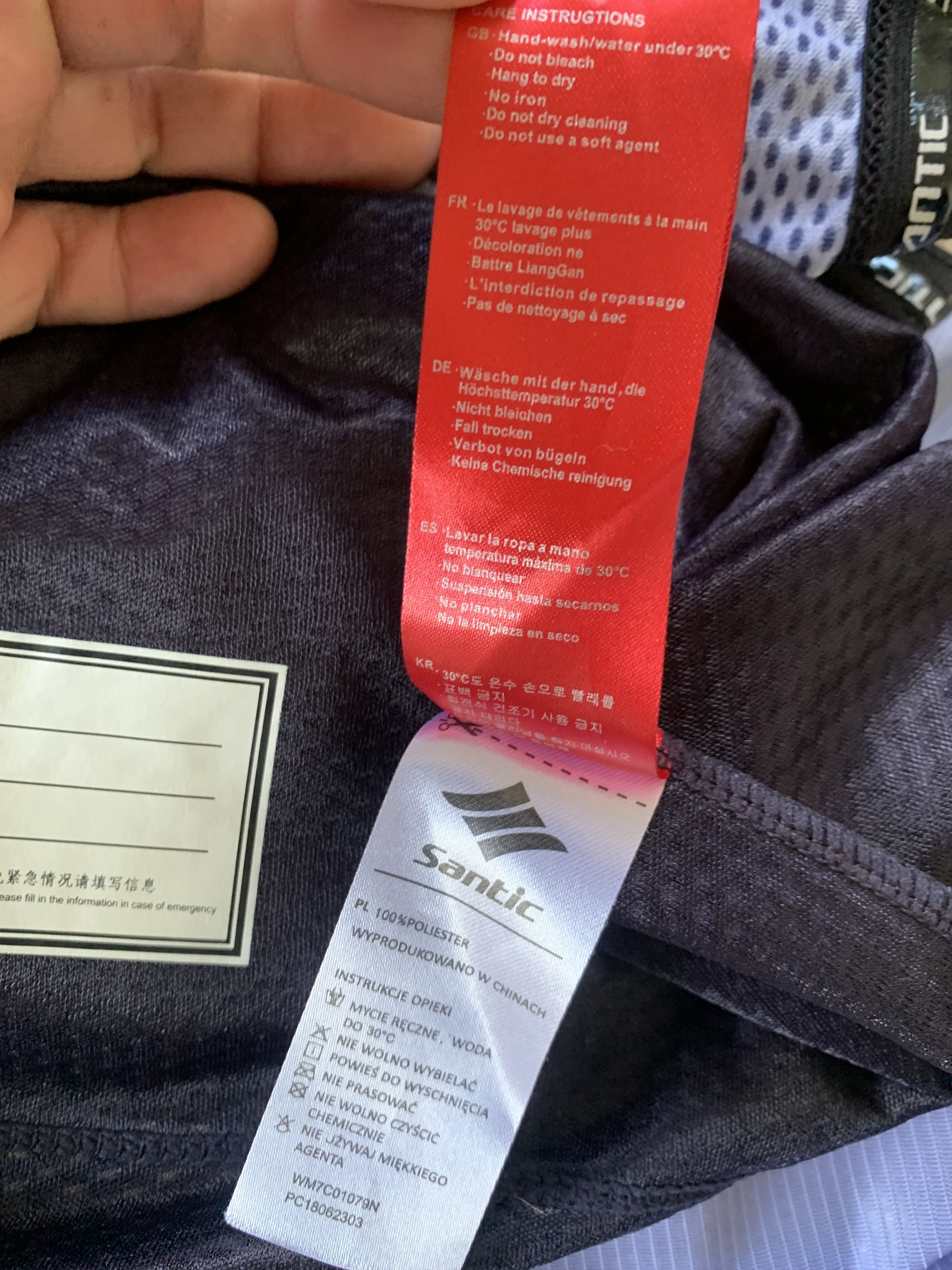 Sports Specialties Santic Long Sleeve Pocket Cycling Jersey Size US XXL / EU 58 / 5 - 10 Thumbnail