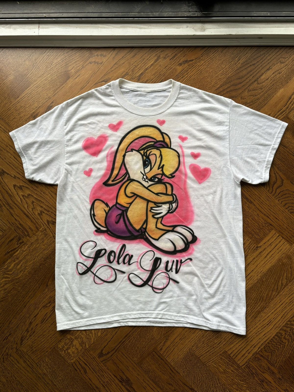 Disney × Vintage Y2K Vintage Airbrush Tee Lola Bunny Hearts NY Anime Cartoon Size US M / EU 48-50 / 2 - 1 Thumbnail