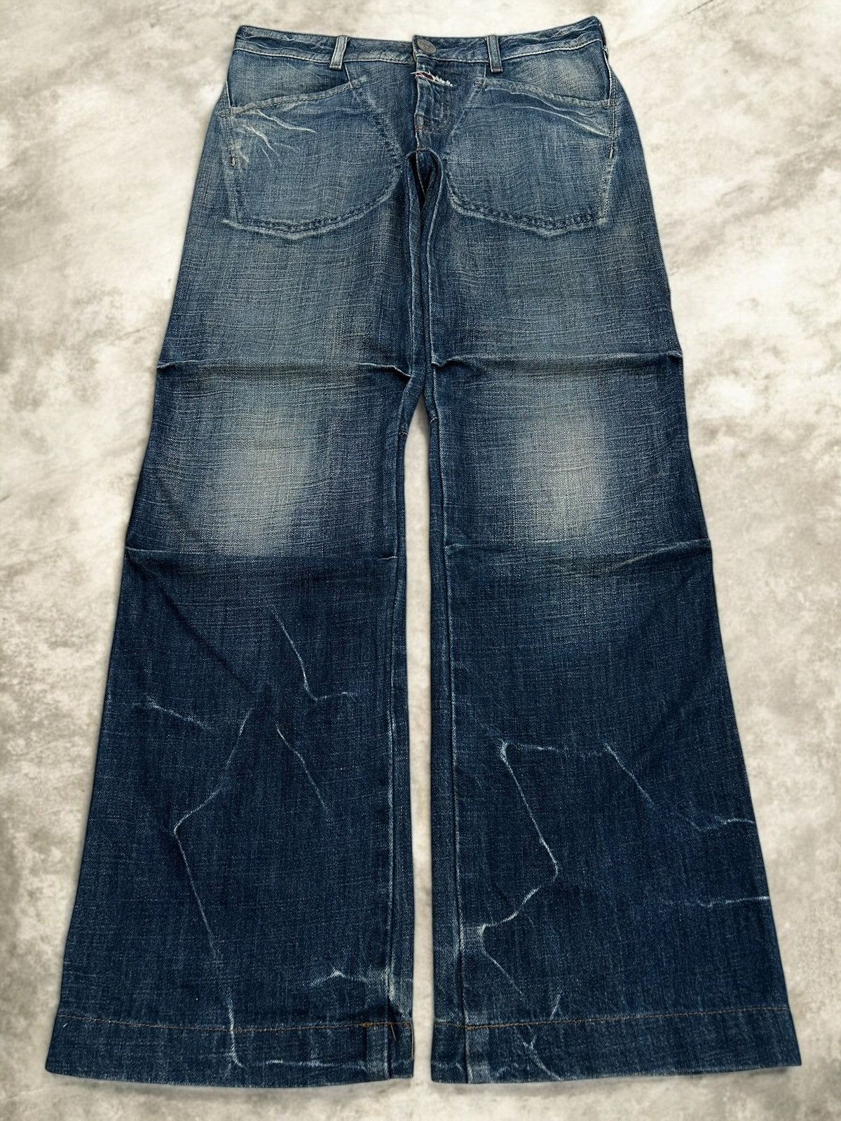 Marithe + Francois Girbaud Marithe Francois Girbaud Baggy Loose Fit Double Knee Pocket Size US 31 - 1 Thumbnail