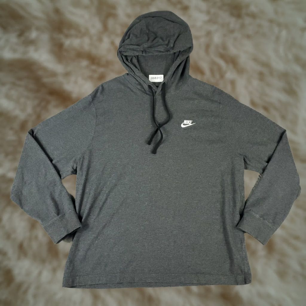 Nike Nike Hoodie Pullover Sweatshirt Gray Swoosh Large Mens Size US L / EU 52-54 / 3 - 1 Thumbnail