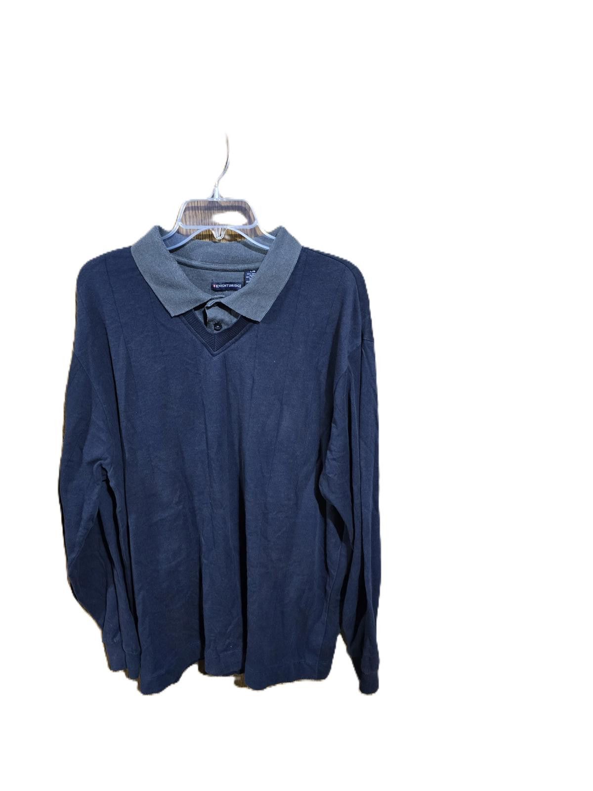 Knightsbridge Knightsbridge Long Sleeve Polo Sweater Size ONE SIZE - 1 Thumbnail