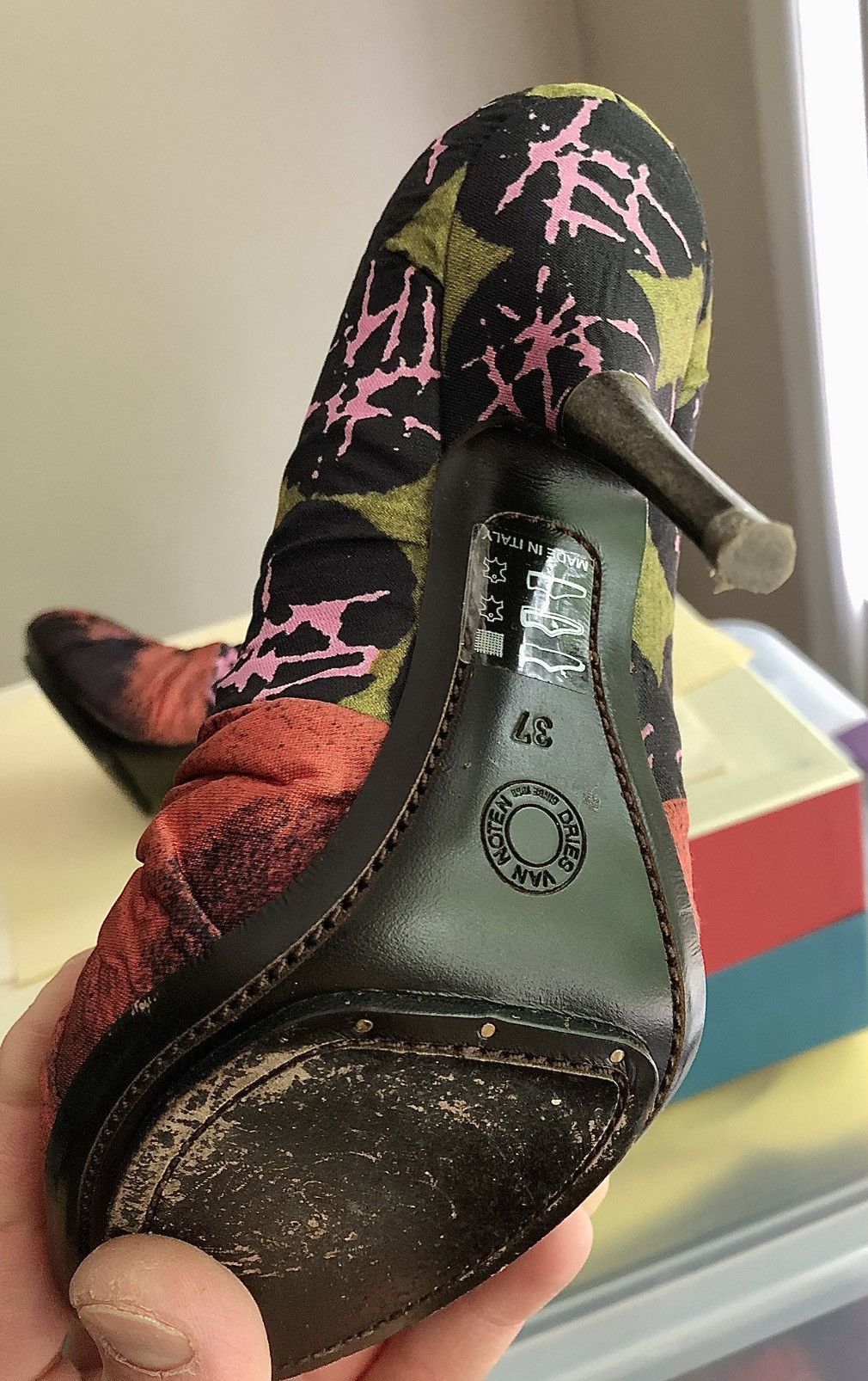 Dries Van Noten Dries Van Noten Runway SS08 Iconic Steel Heel Printed Pumps Size US 7 / IT 37 - 15 Thumbnail