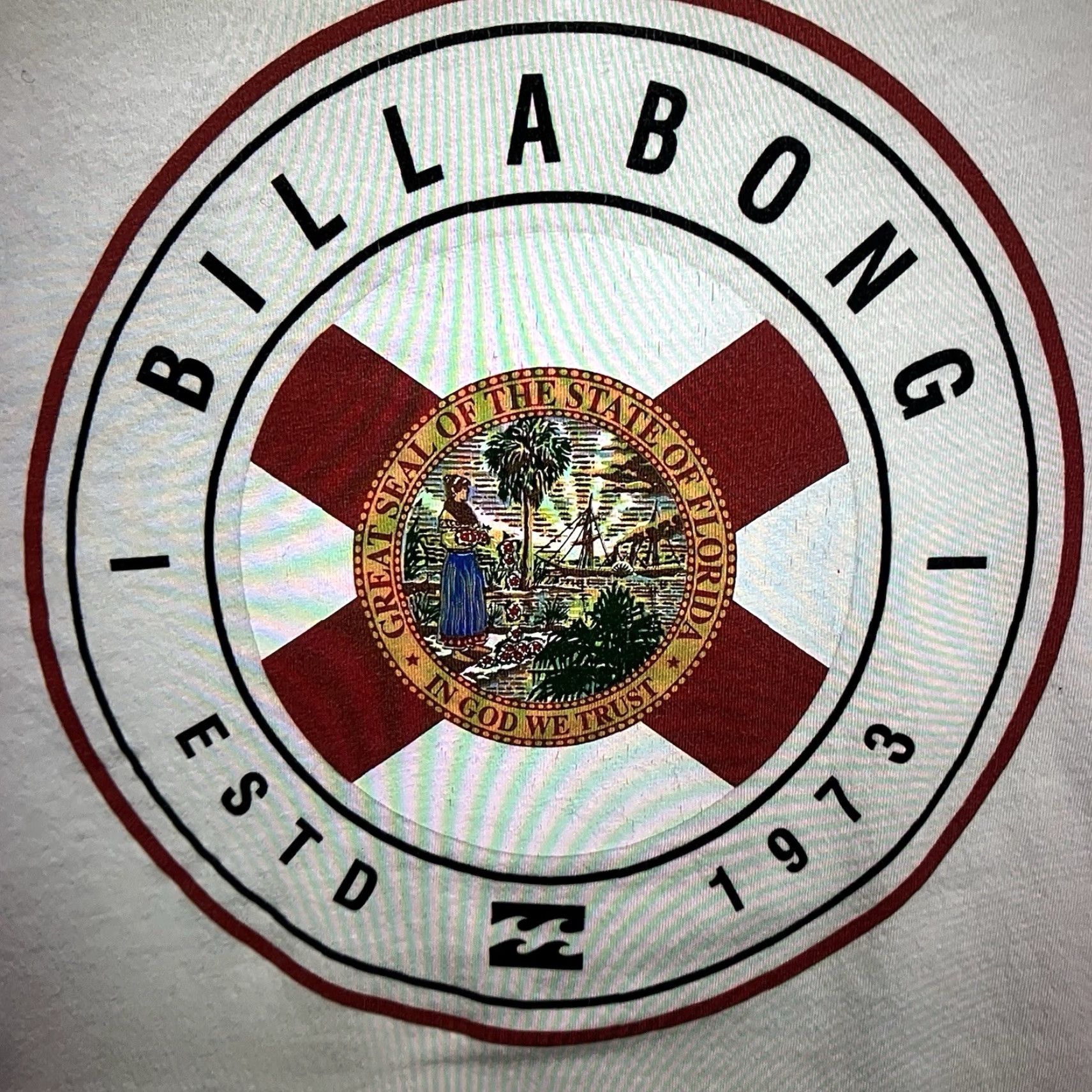 Billabong Billabong Men's T-Shirt Small White Florida Graphic Beach Outdoor Crew Neck Short Sleeve Athletic Size US S / EU 44-46 / 1 - 4 Thumbnail