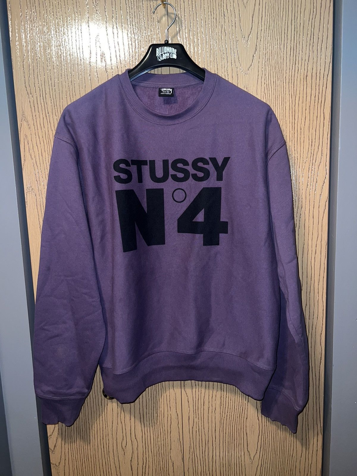 Stussy Stussy No. 4 Purple Crewneck Sz XL Size US XL / EU 56 / 4 - 1 Thumbnail