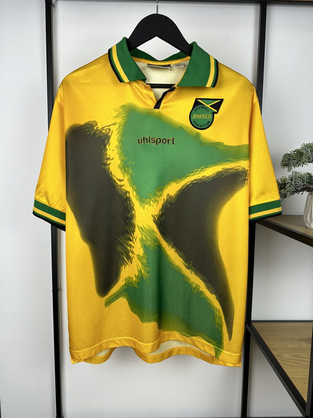 Vintage Jamaica Uhlsport 2001/03 Football Jersey Soccer Shirt L Kit Size US L / EU 52-54 / 3 - 1 Thumbnail