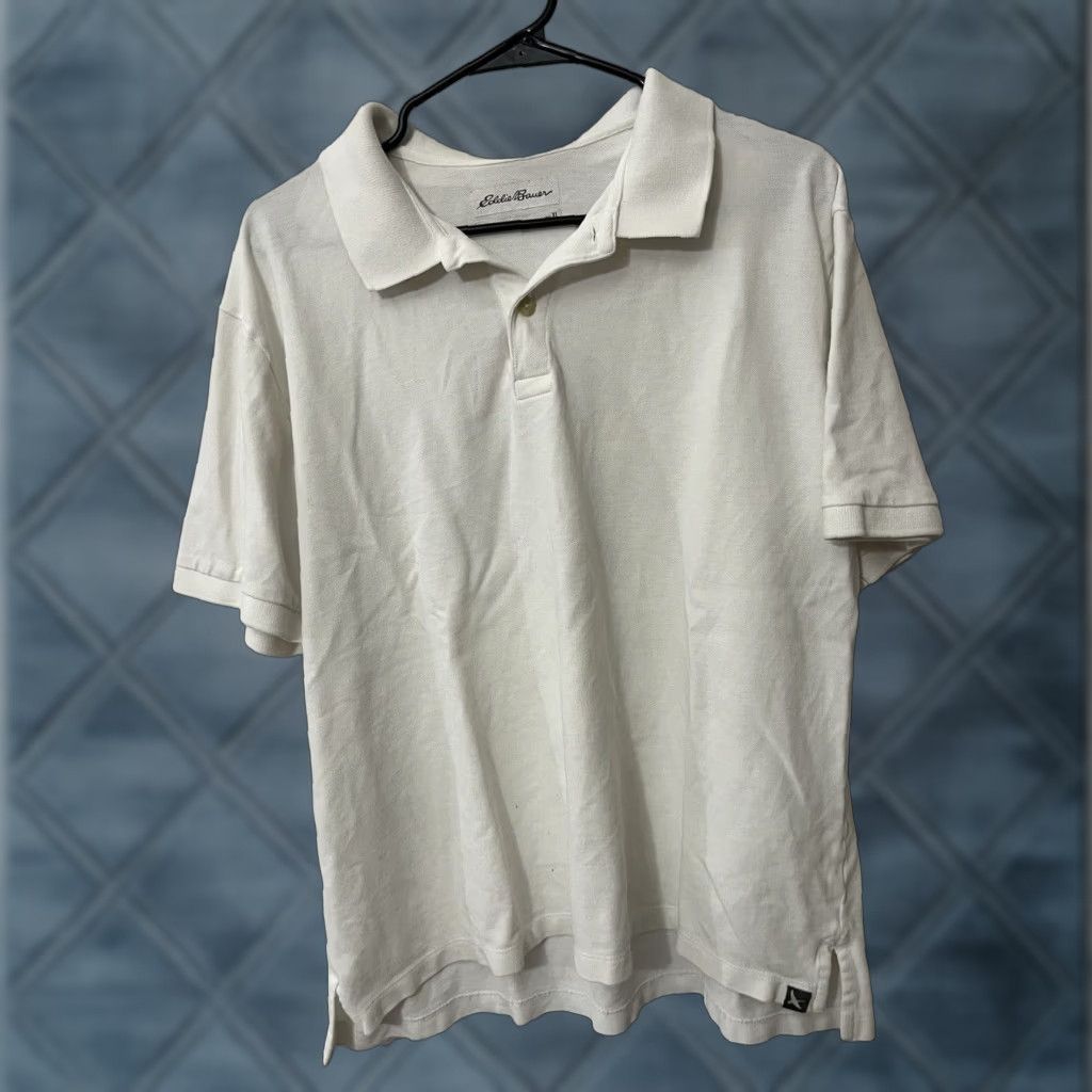 Eddie Bauer Eddie Bauer Golf Polo Shirt XL White Short Sleeve Cotton Regular Fit Mens Size US XL / EU 56 / 4 - 1 Thumbnail