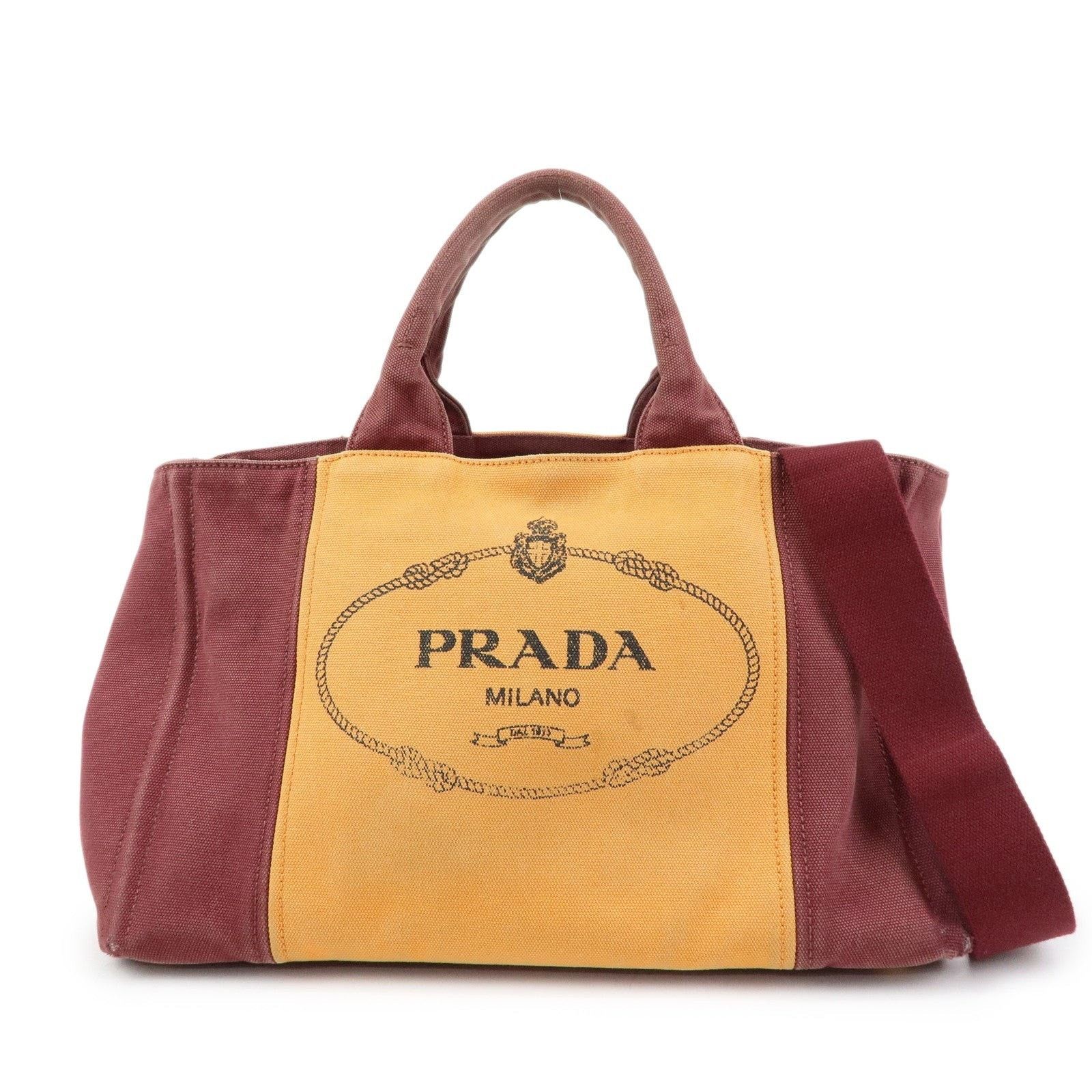 Prada Prada Canapa Logo Canvas Tote Multicolor Size ONE SIZE - 1 Thumbnail
