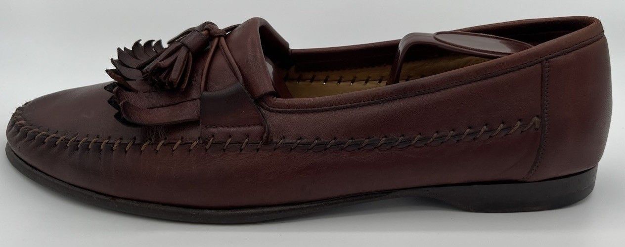 Santoni Santoni Italy Handmade Stitched Brown Leather Loafers 9D Size US 9 / EU 42 - 5 Thumbnail