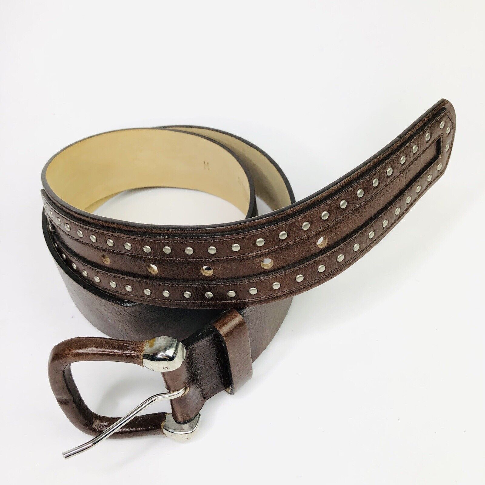 Other STREETS AHEAD Leather Studded Jean Belt Sz M Horseshoe Head Size ONE SIZE - 2 Thumbnail