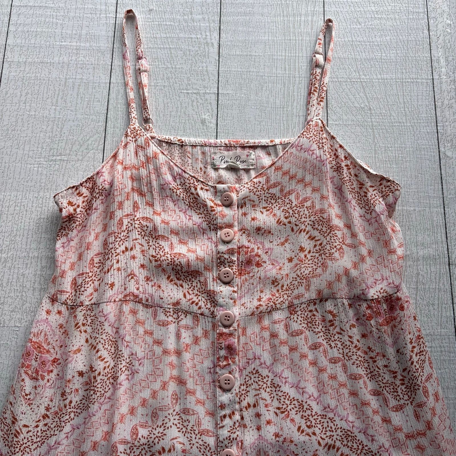 Other Pink Rose Geometric and Floral Midi Sundress Size M Size M / US 6-8 / IT 42-44 - 8 Thumbnail