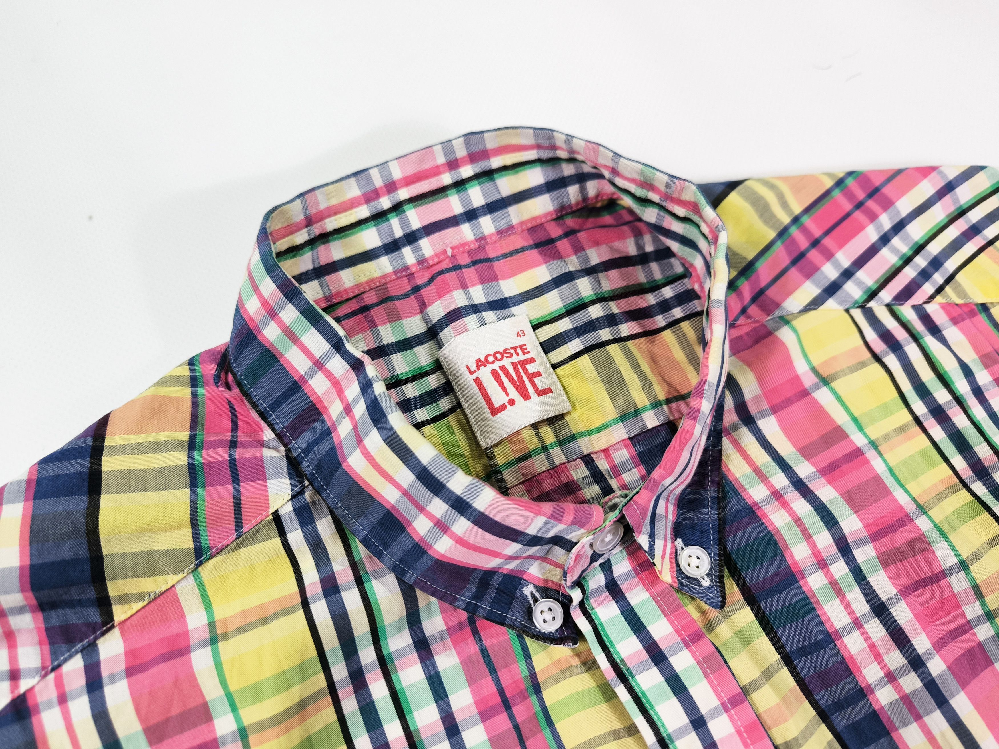 Lacoste Lacoste Live Multicolor Checkered Cotton Shirt Size 43 Size US L / EU 52-54 / 3 - 5 Thumbnail