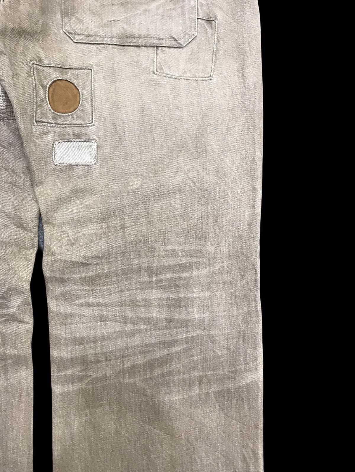 Japanese Brand 💥DENIM ART💥Archival Kelen Patchwork Wide Baker Denim F254 Size US 32 / EU 48 - 17 Thumbnail