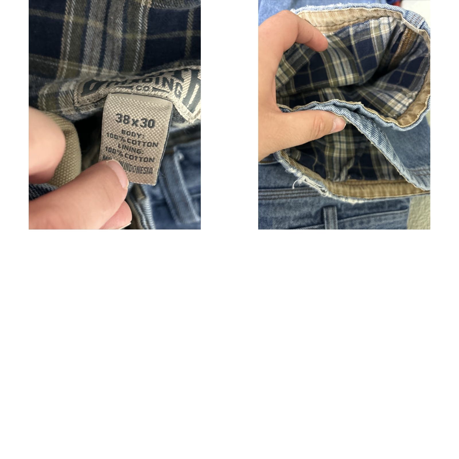 CO Duluth Mens Jeans 38x30 Medium Wash Flannel Lined Straight Paint Stains Blue 38 Regular Mens Size US 38 / EU 54 - 11 Thumbnail