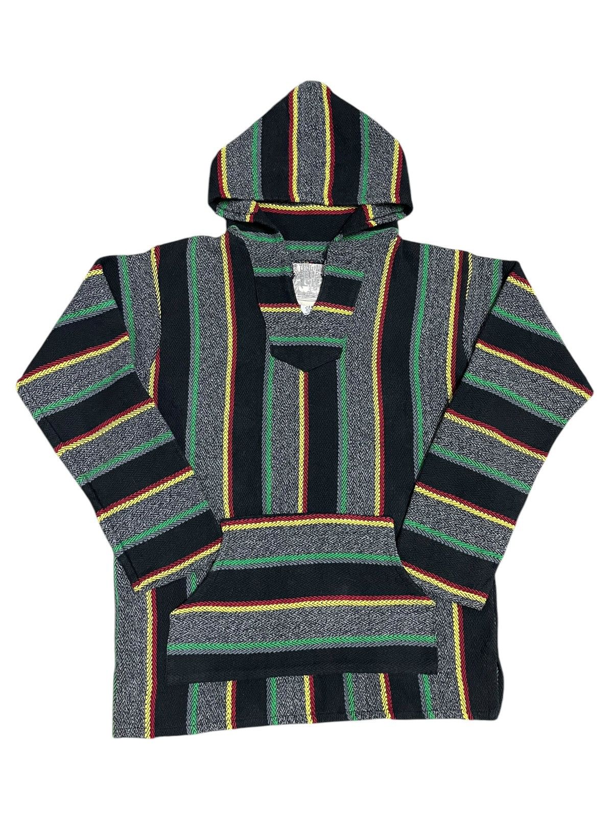 Bob Marley Vintage Y2K Rasta Style Knitted Stripe Streetwear Hoodie Size US XL / EU 56 / 4 - 6 Thumbnail