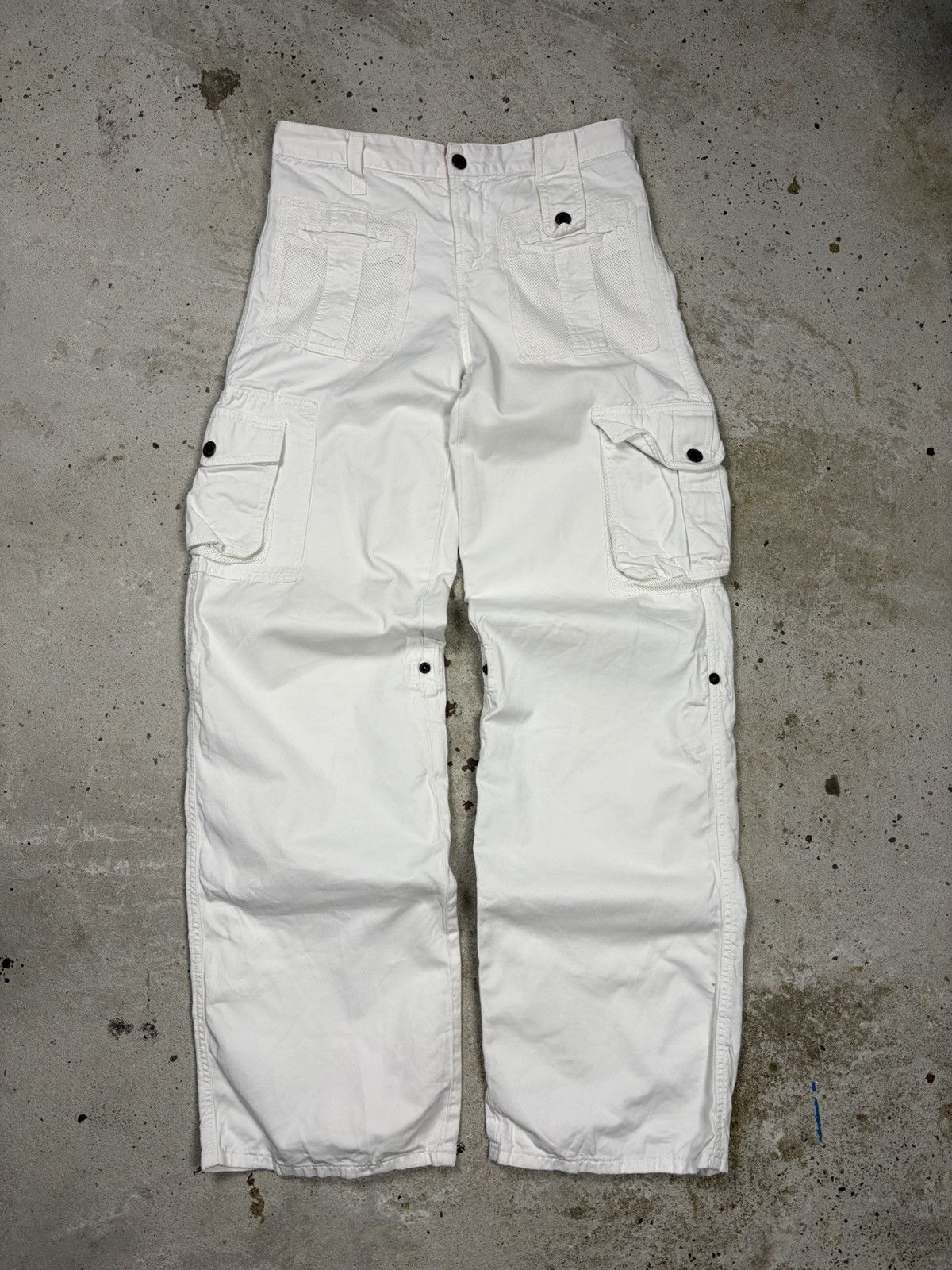 Dolce & Gabbana 2000s Dolce & Gabbana White Baggy Cargo Pants Utility Size 27" / US 4 / IT 40 - 1 Thumbnail