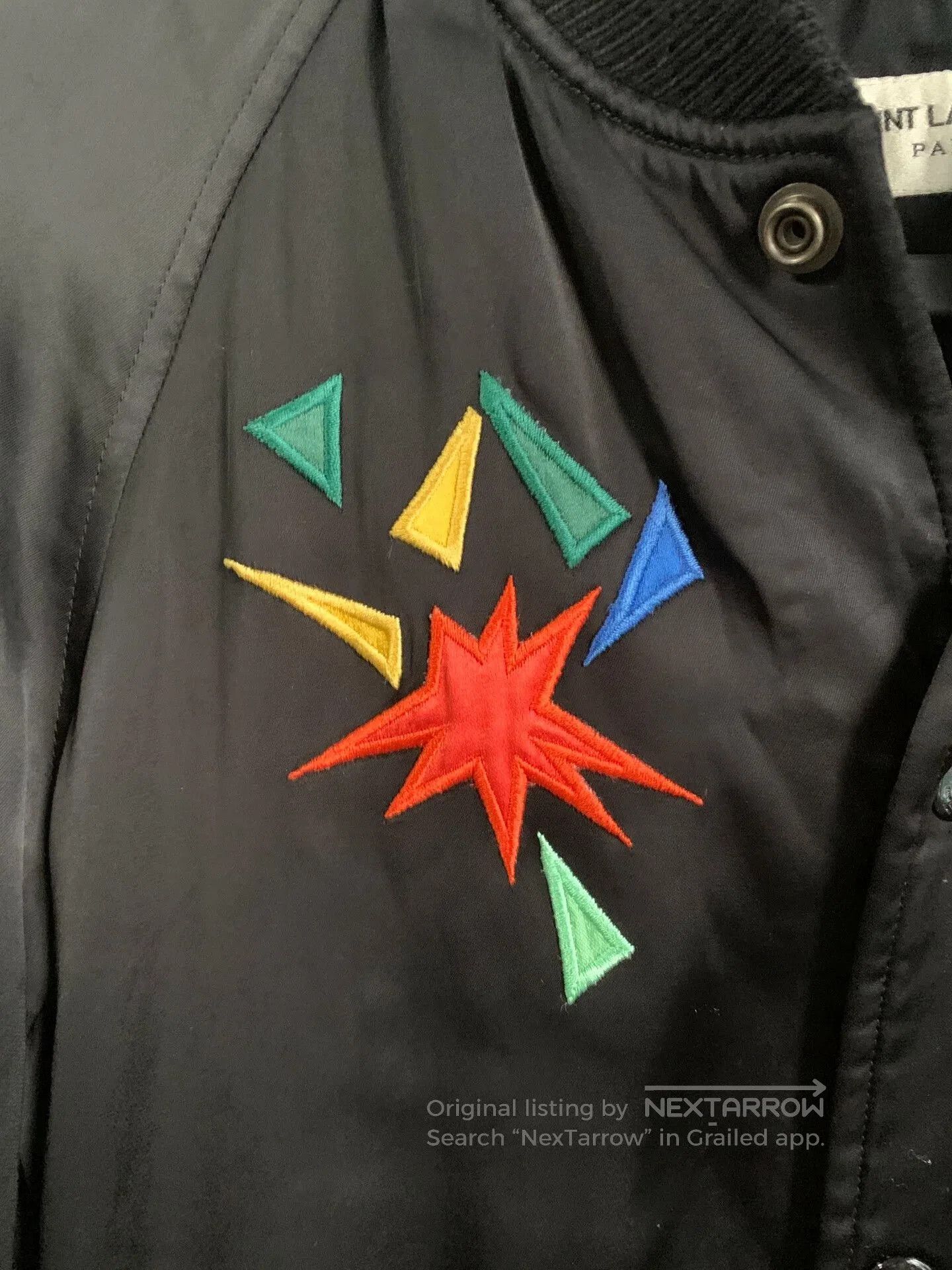 Saint Laurent Paris Saint Laurent Black Baseball Jacket. Size XS / US 0-2 / IT 36-38 - 7 Thumbnail