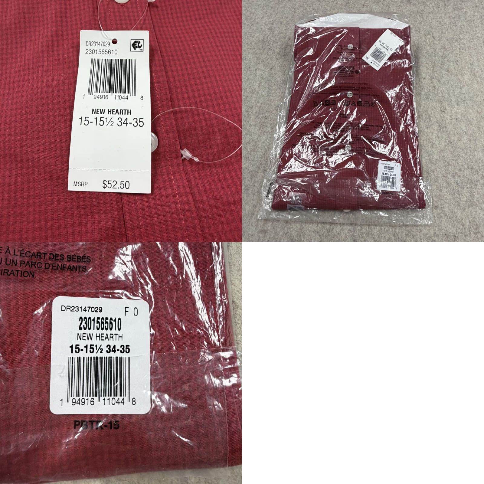 Izod IZOD Shirt Mens M Red All-Over Stretch Regular Button-Down 15-15.5 34-35 Dress Shirt Wrinkle-Resistant Check Collar-Down Vintage No Size US M / EU 48-50 / 2 - 8 Thumbnail