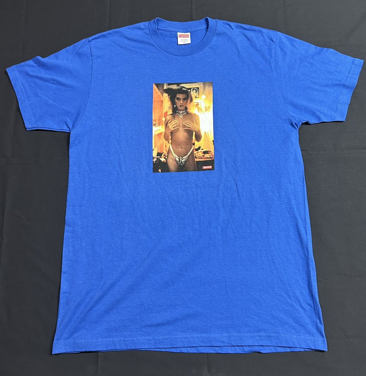 Supreme Supreme Nan Goldin Kim In Rhinestone T Shirt Blue Mens Nude Size US XL / EU 56 / 4 - 1 Thumbnail