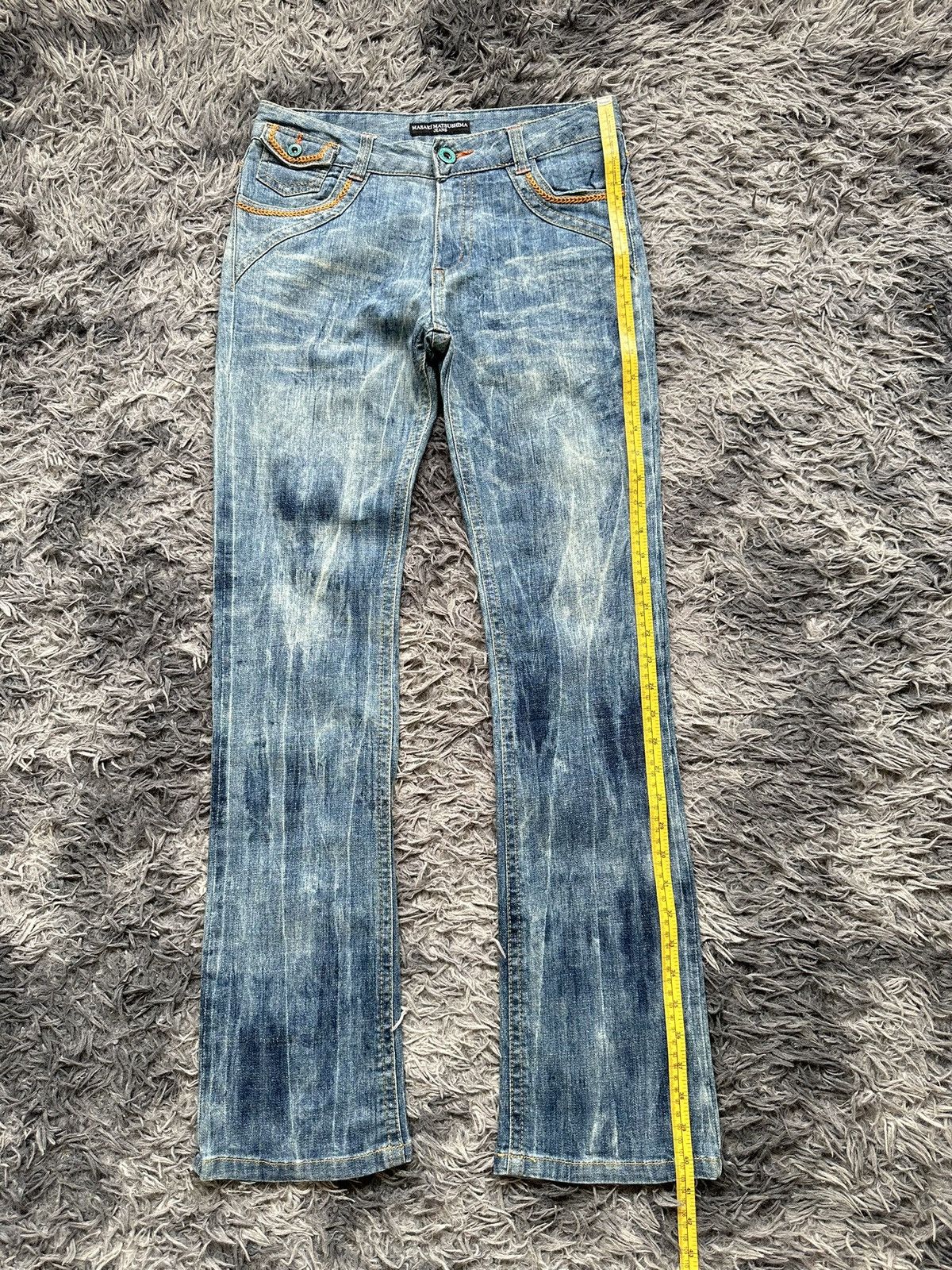 Masaki Matsushima 00's Masaki Matsushima bleach wash denim jeans Size US 29 - 11 Thumbnail